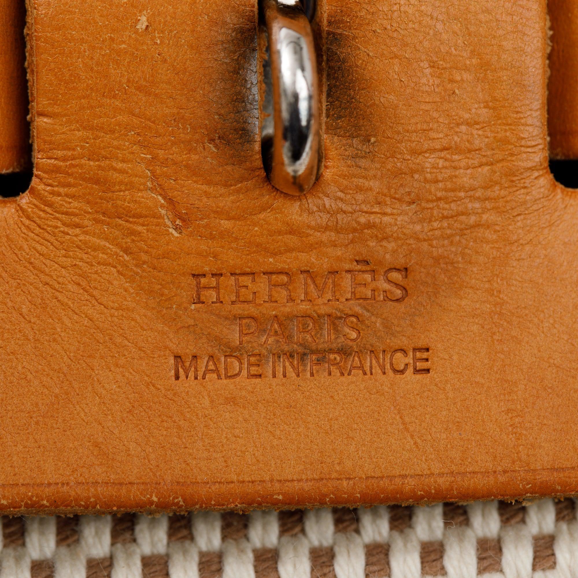 Hermes Natural Toile Vache Calfskin Herbag Backpack - Image 12