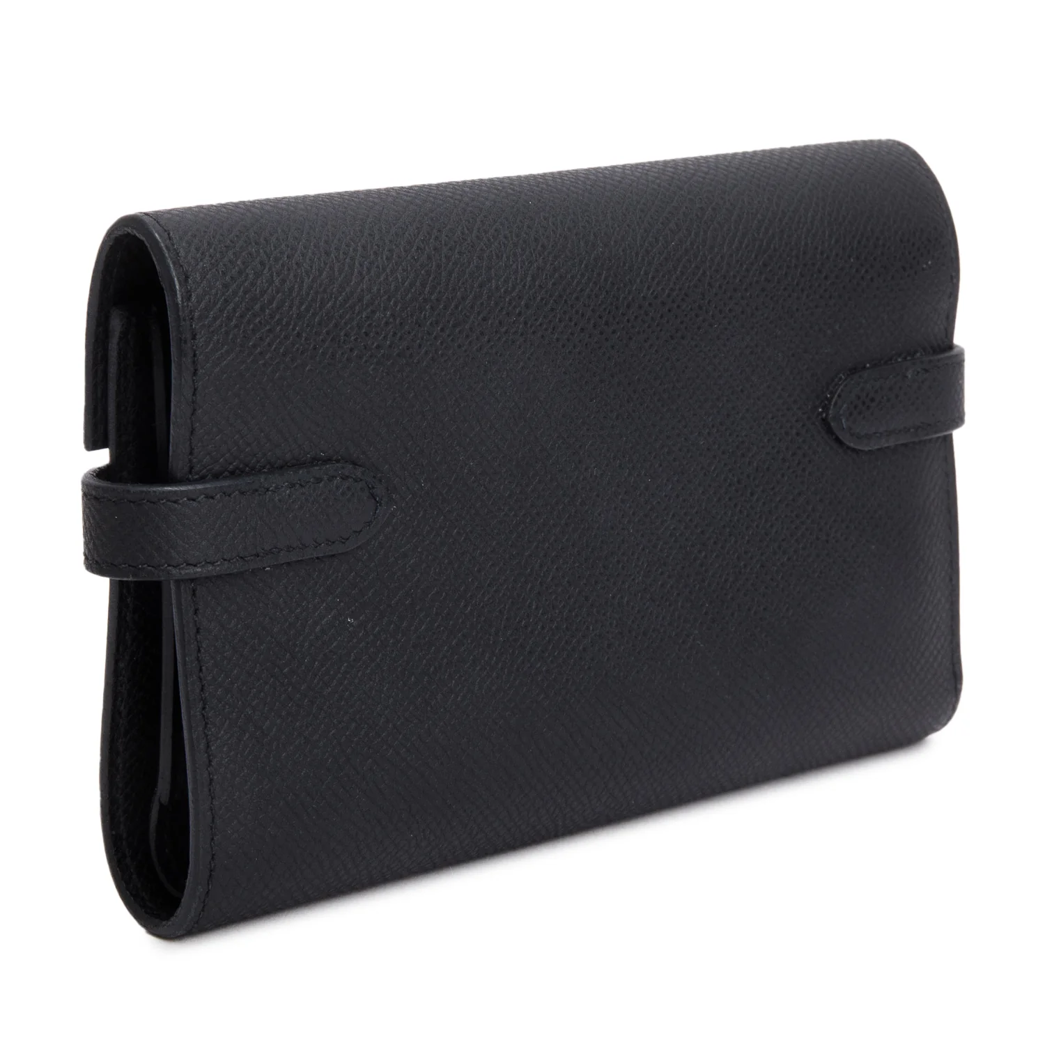 Hermes Noir Epsom Leather Kelly Depliant Medium Trifold Wallet - Image 4