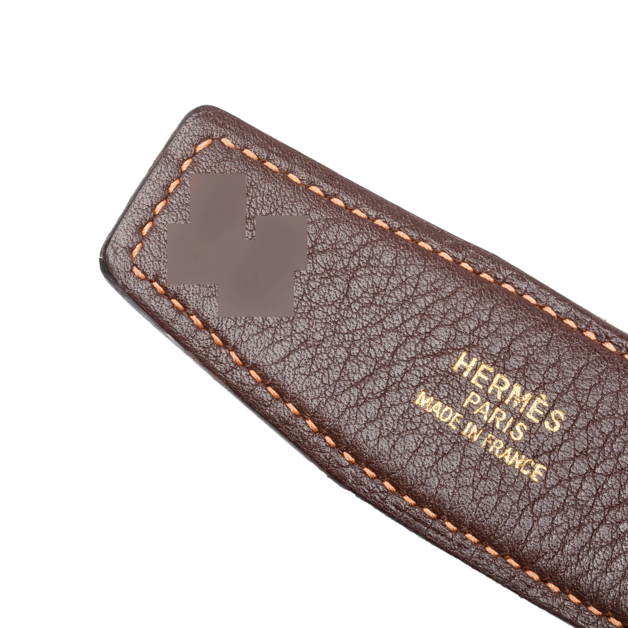 Hermes Noir Swift Chocolate Epsom Leather Reversible 32 mm Admiral Belt Kit 100 - Image 2