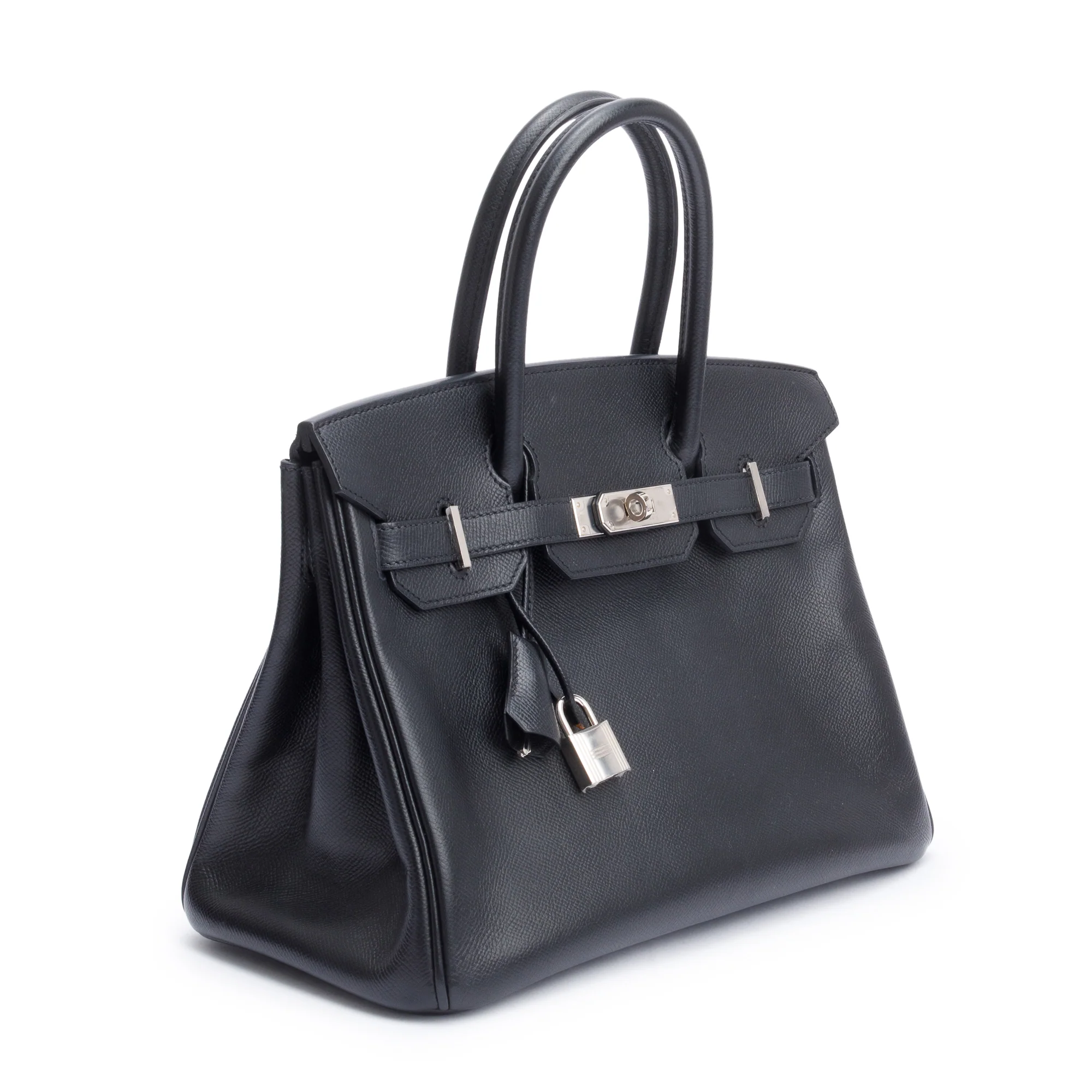 Hermes Noir Veau Epsom Birkin 30 w/ Box - Image 3