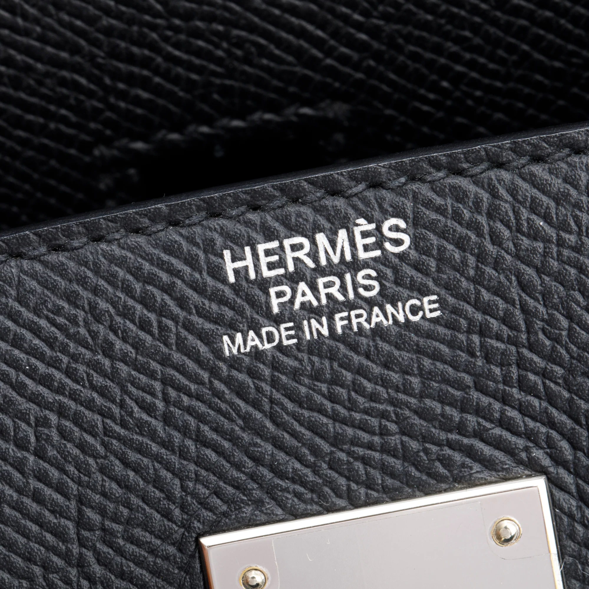 Hermes Noir Veau Epsom Birkin 30 w/ Box - Image 8
