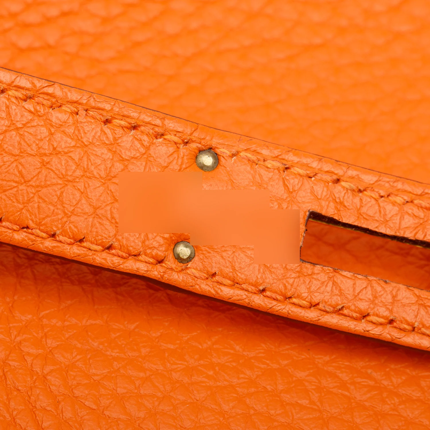 Hermes Orange Clemence Birkin 35 w/ Box - Image 8