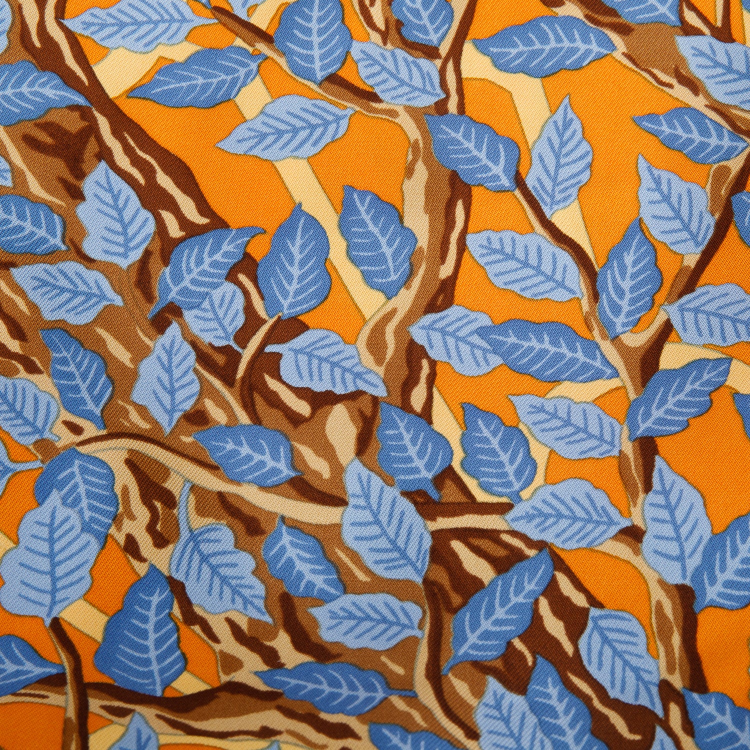 Hermes Orange'Axis Mundi (Detail)' Silk Scarf 90 w/ Box - Image 4
