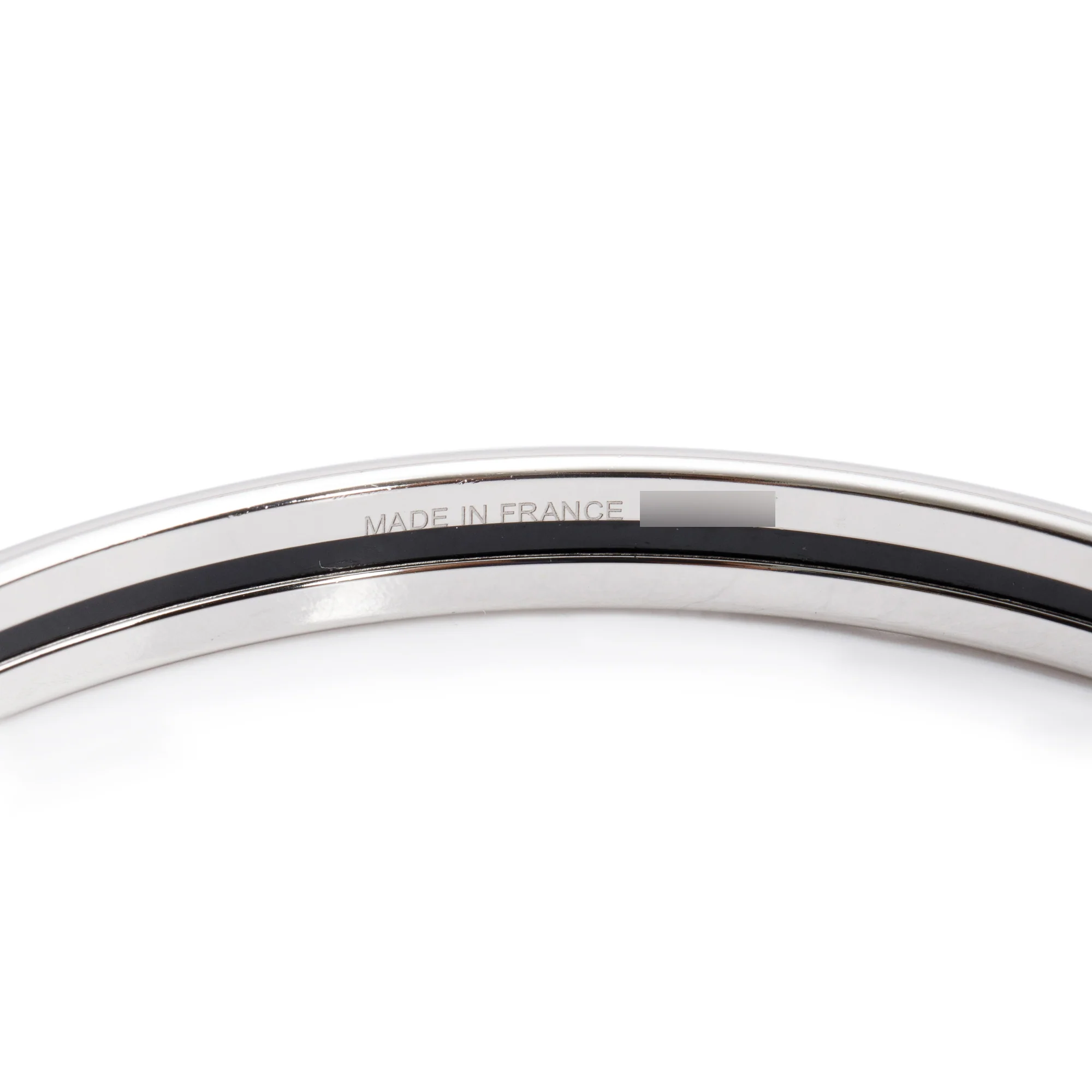 Hermes Paladium-Plated Purple Enamel Uni Bangle w/ Box - Image 3