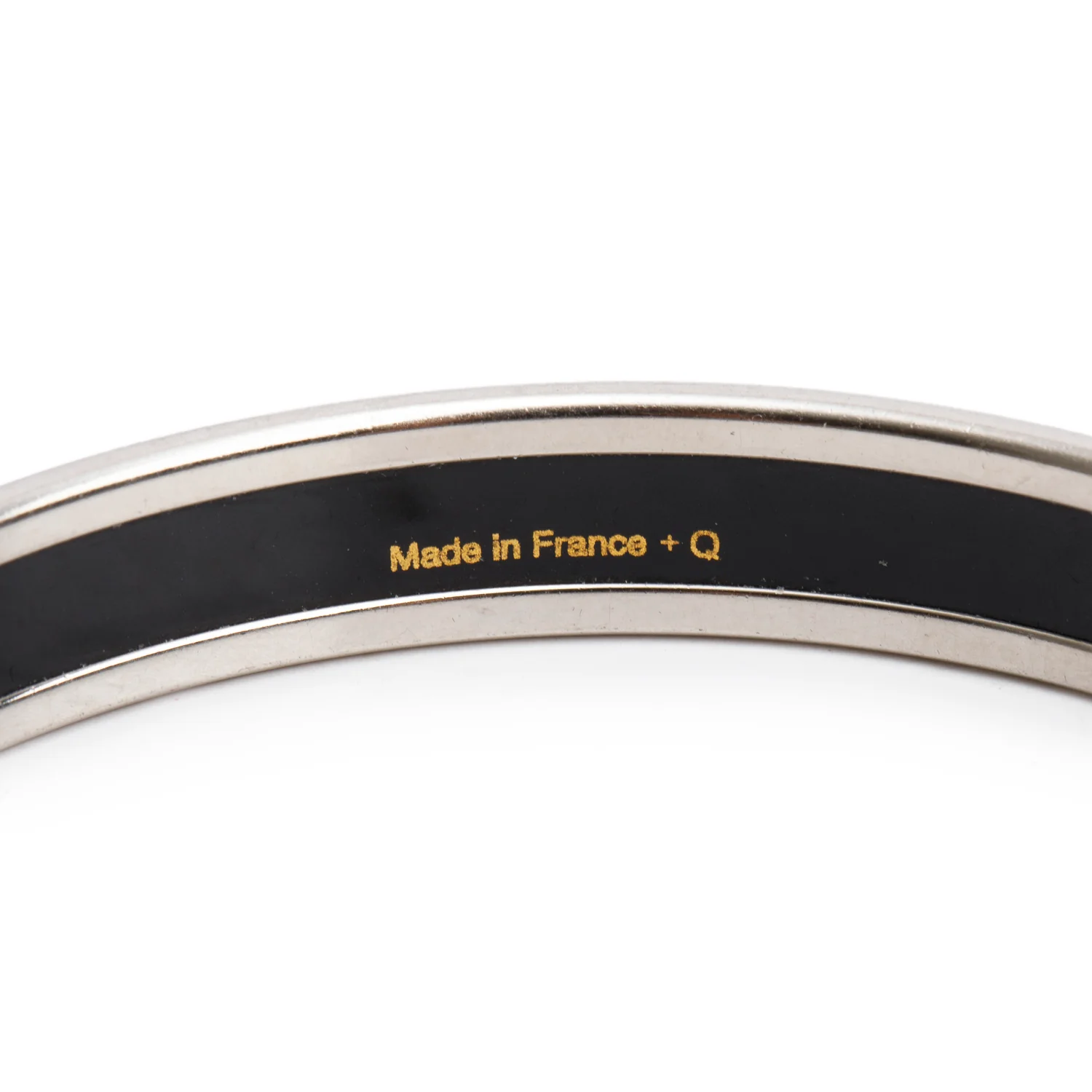 Hermes Palladium-Plated Incolore Fin Clic Clac A Pois Enamel Narrow Bangle w/ Box & Receipt - Image 3