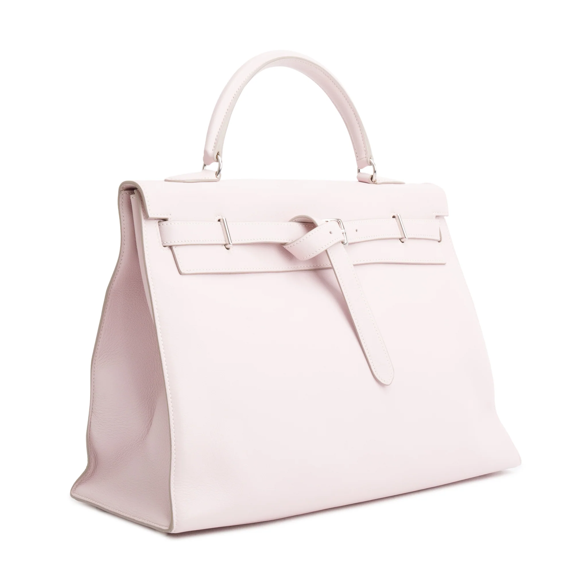 Hermes Rose Dragee Swift Leather Kelly Flat 35 - Image 2