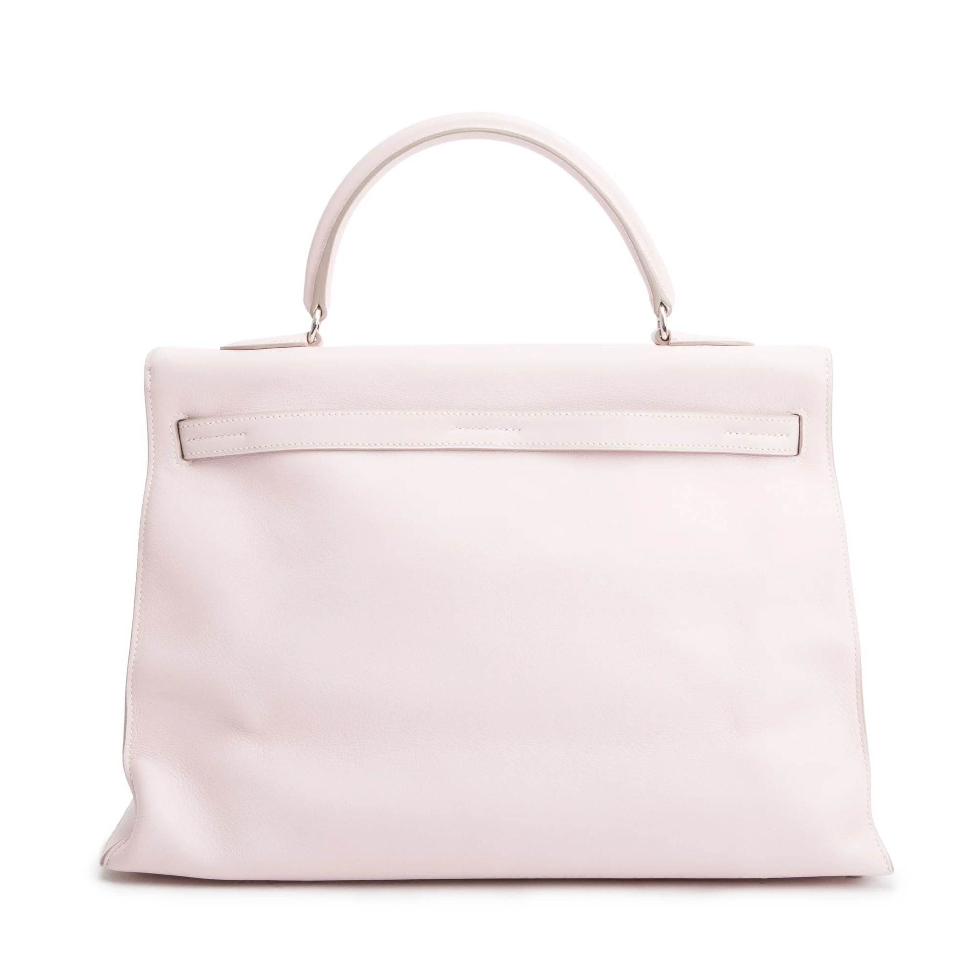 Hermes Rose Dragee Swift Leather Kelly Flat 35 - Image 3