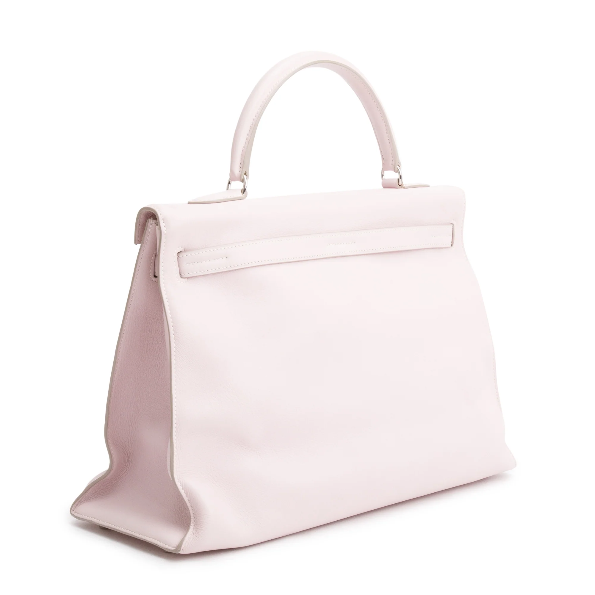 Hermes Rose Dragee Swift Leather Kelly Flat 35 - Image 4