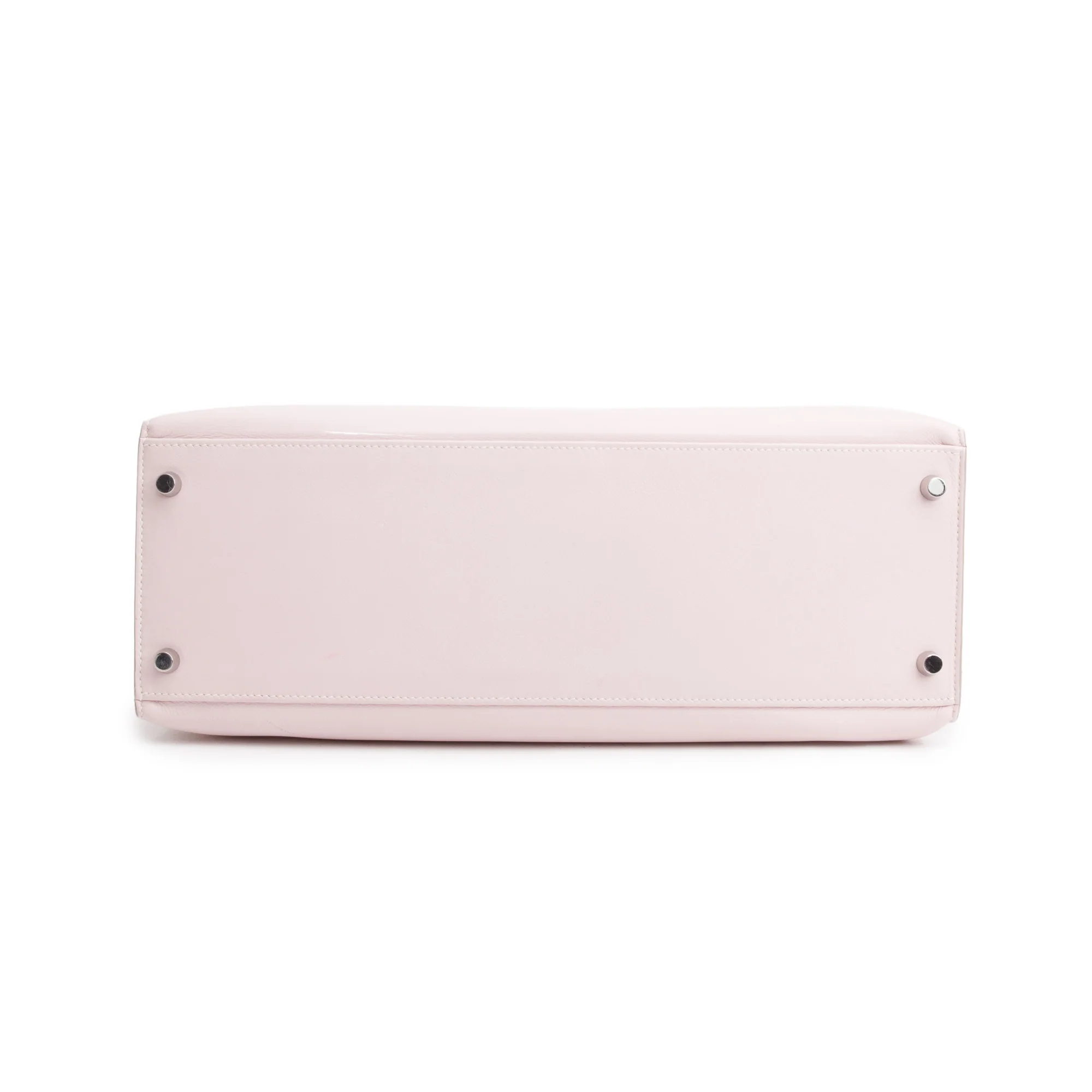Hermes Rose Dragee Swift Leather Kelly Flat 35 - Image 5