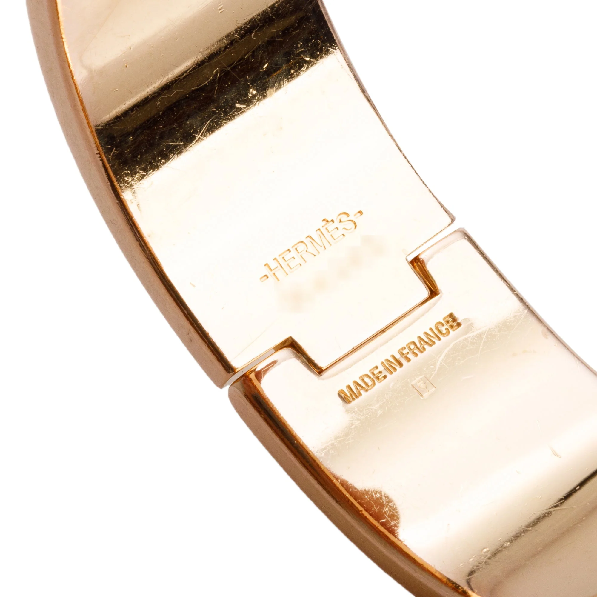 Hermes Rose Gold-Plated Blue Enamel Clic Clac H Bracelet - Image 3