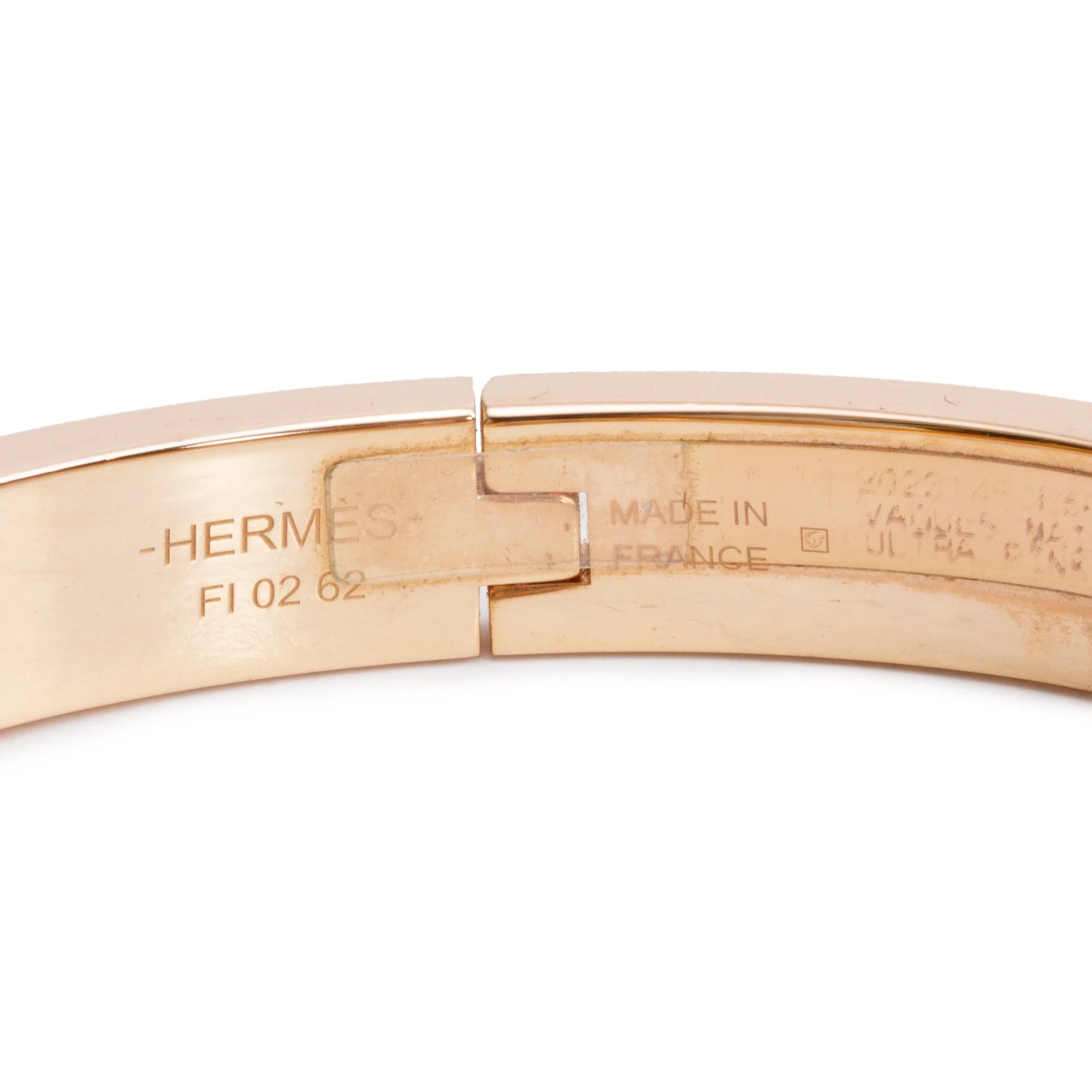 Hermes Rose Gold-Plated Enamel Mini Clic Chaine D'Ancre Farandole Bracelet w/ Box - Image 4