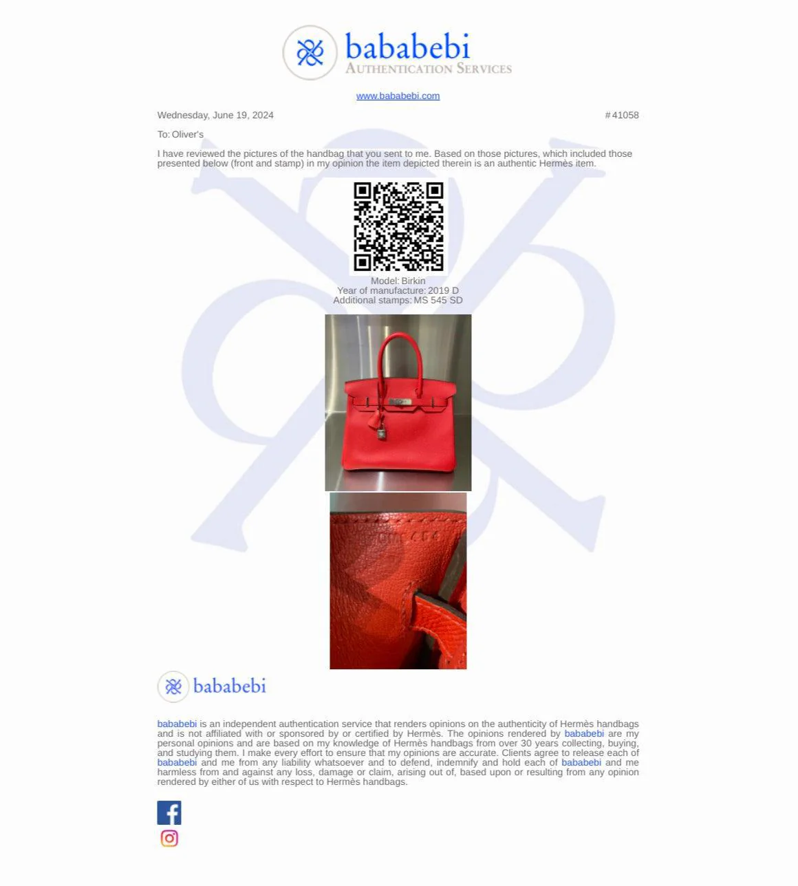 Hermes Rouge De Coeur Veau Epsom Birkin 30 w/ Box - Image 9