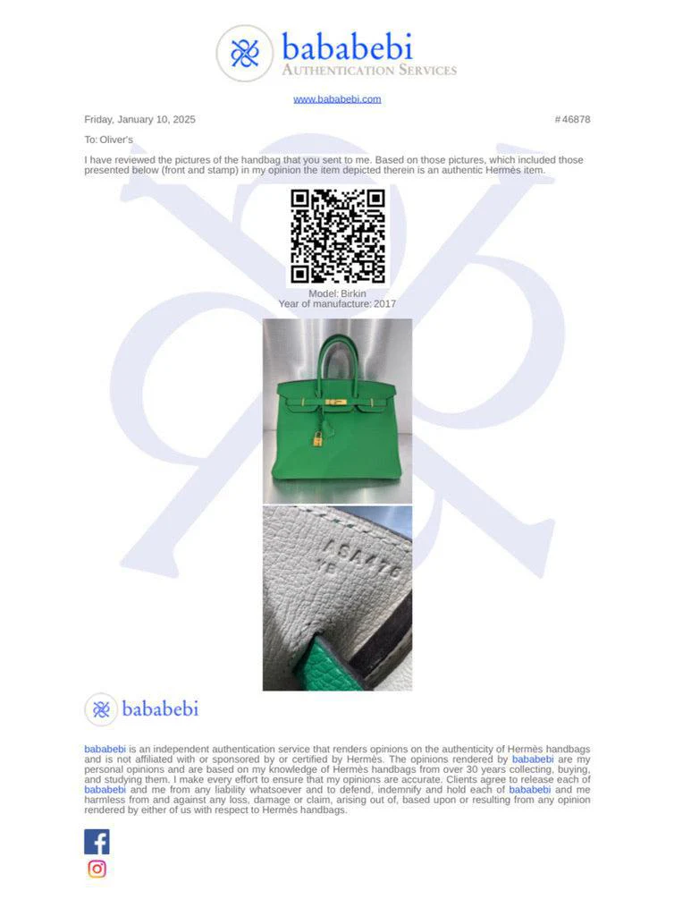 Hermes 'Special Order' Bambou Togo Birkin 35 - Image 9