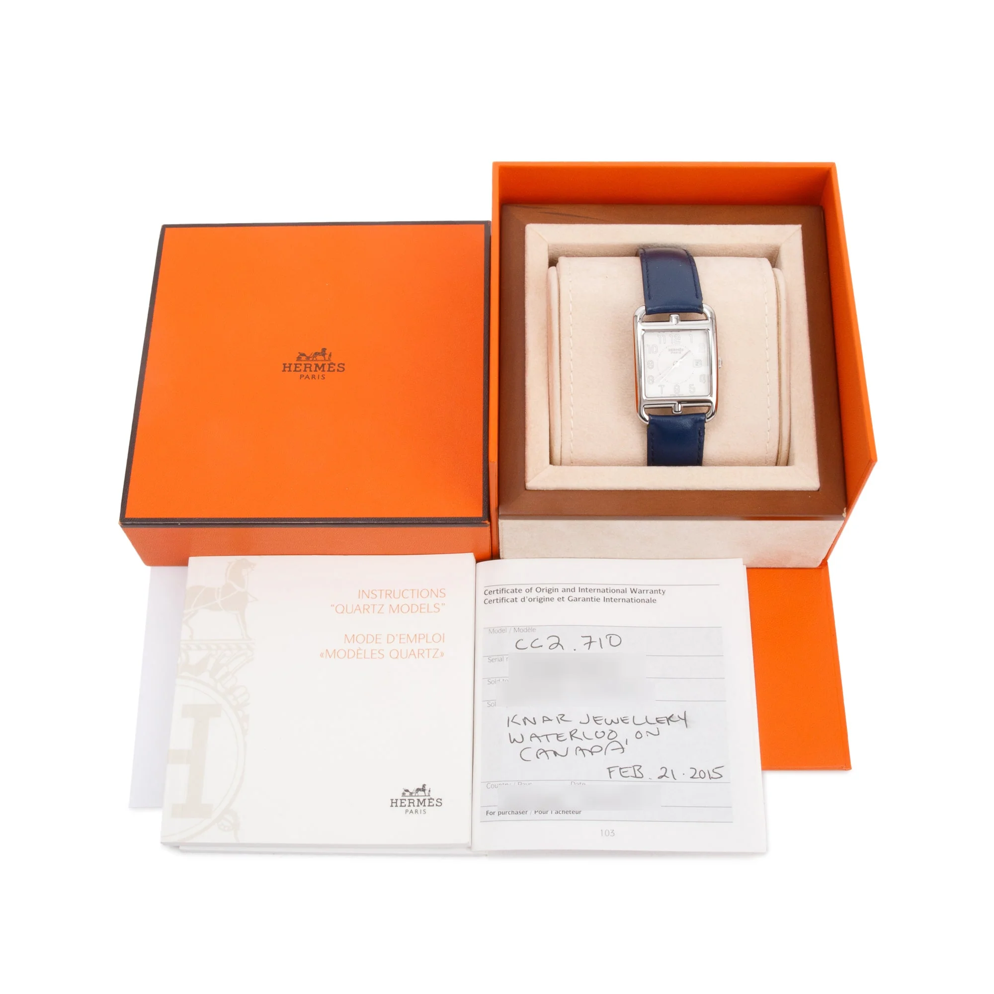 Hermes Stainless Steel Cape Cod 29 MM Watch w/ Box & Papers - Image 2