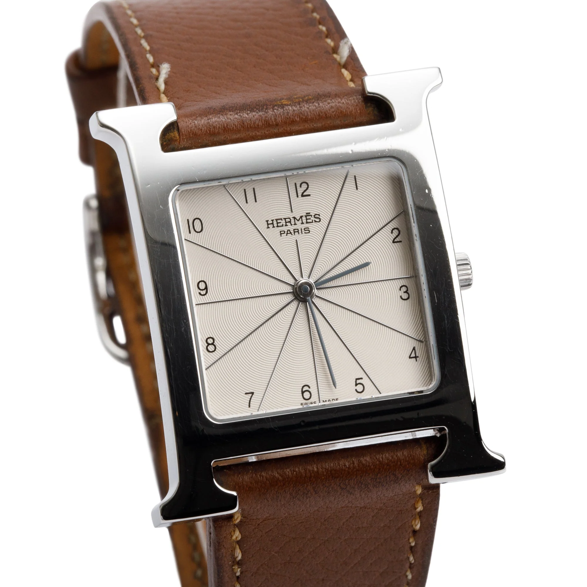 Hermes Stainless Steel Heure H 27.5 MM Watch - Image 2