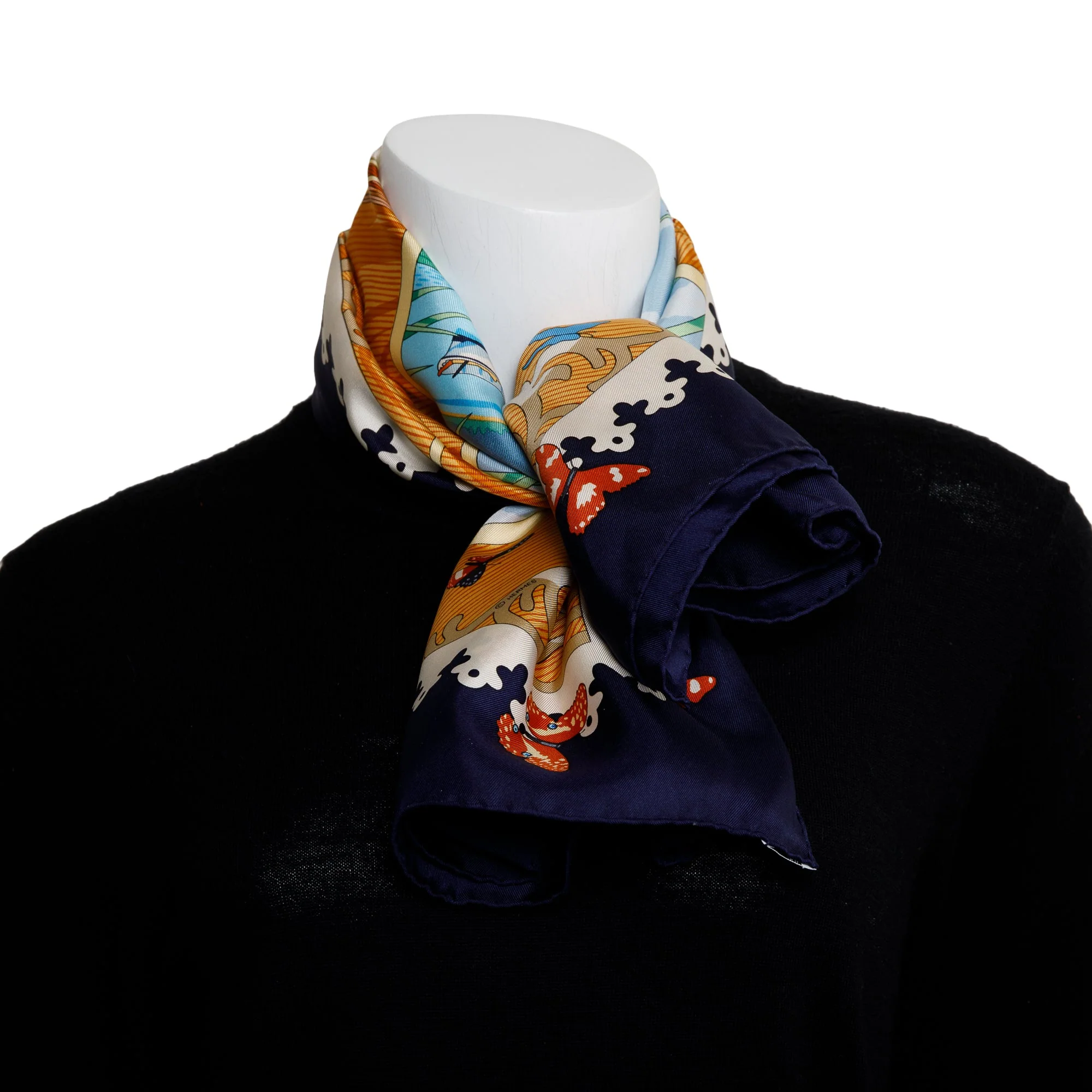 Hermes 'Varangues' Multicolour Silk Scarf 90 w/ Box - Image 2
