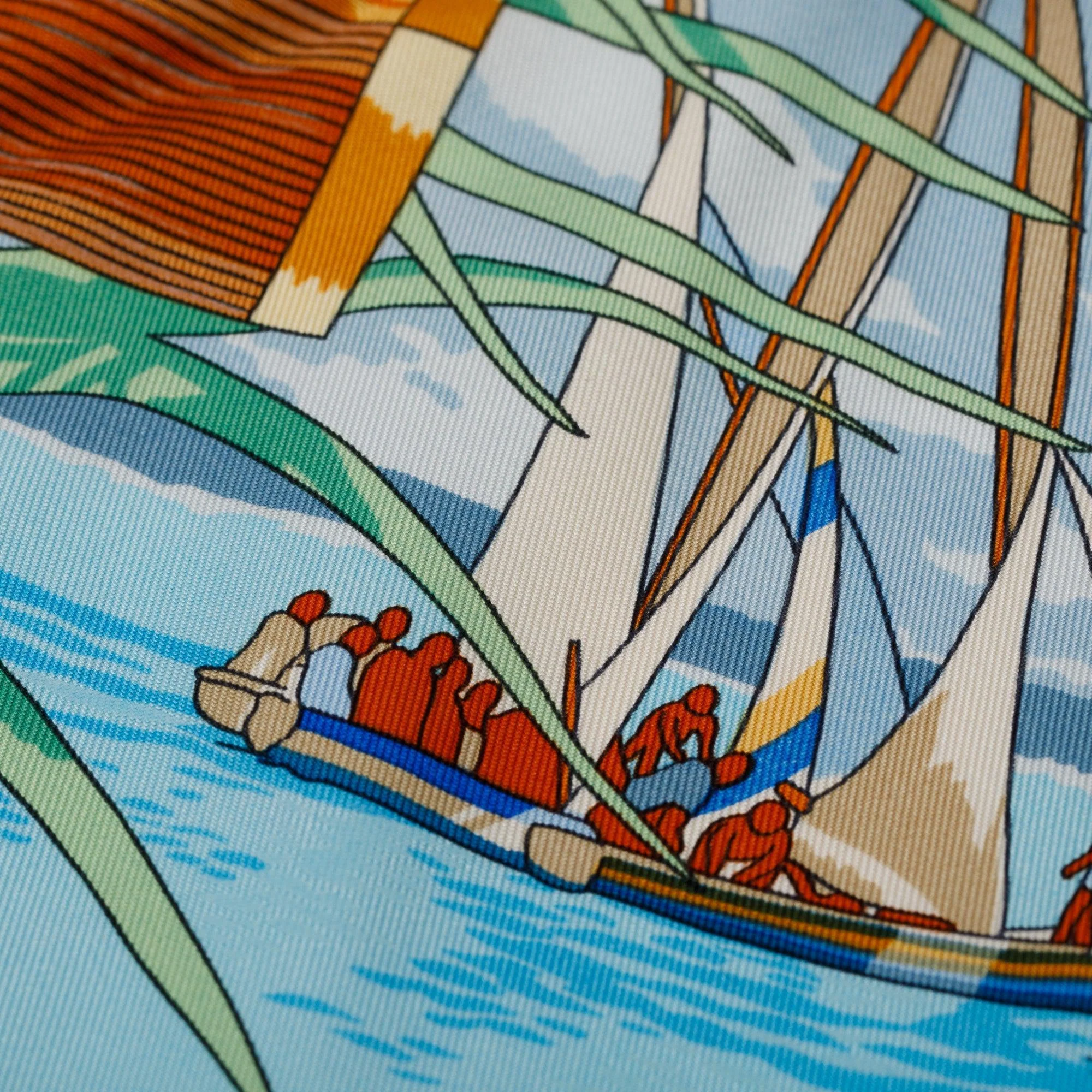 Hermes 'Varangues' Multicolour Silk Scarf 90 w/ Box - Image 4