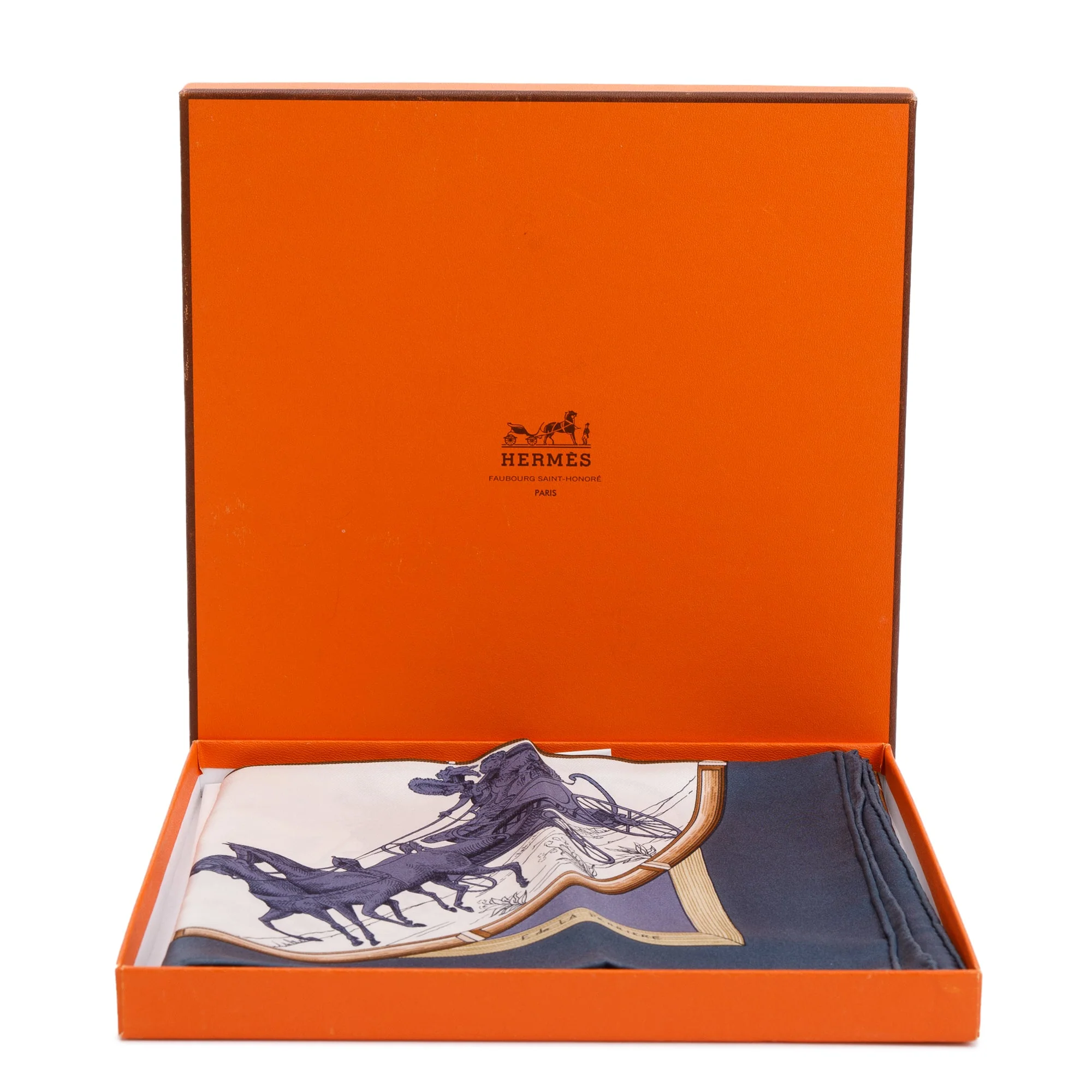 Hermes 'Voltures de Dames' Multicolour Silk Scarf 90 w/ Box - Image 5
