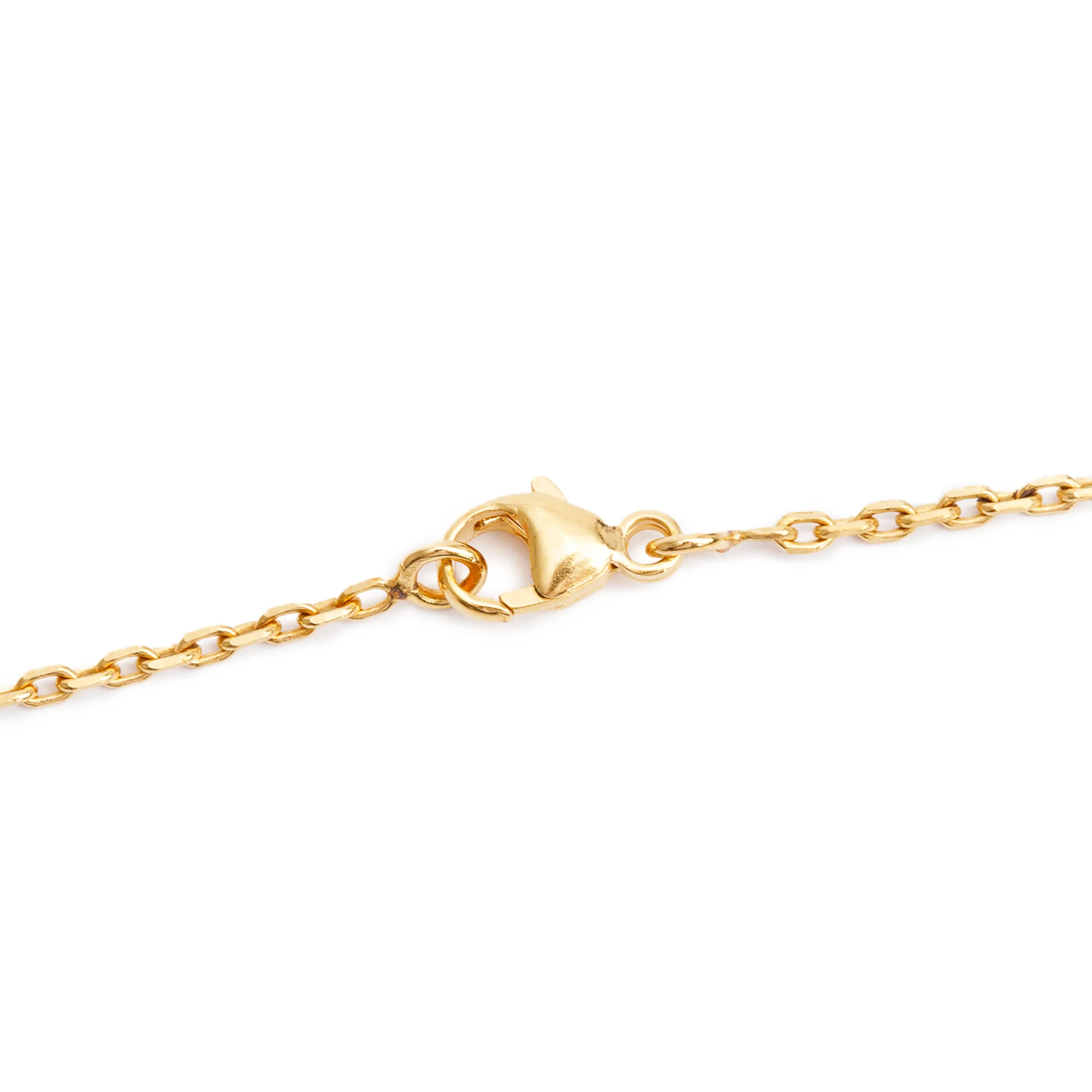Hermes Yellow Gold-Plated White Lacquered Pop H Pendant Necklace w/ Box - Image 4