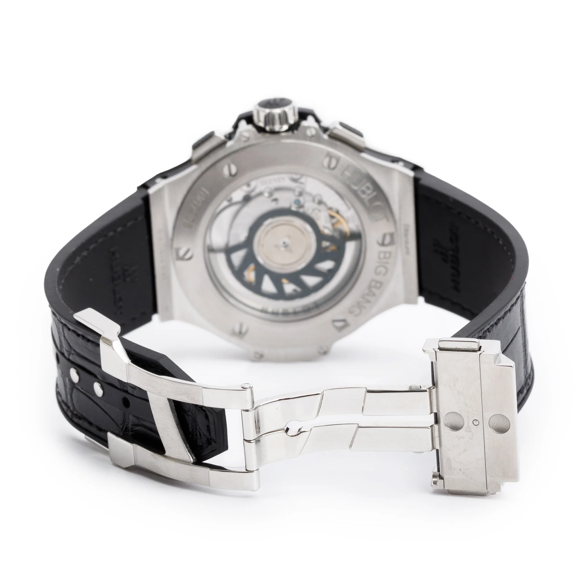 Hublot 2024 Stainless Steel & Titanium Diamond Bezel Big Bang 41 MM Automatic Chronograph Watch w/ Box - Image 5