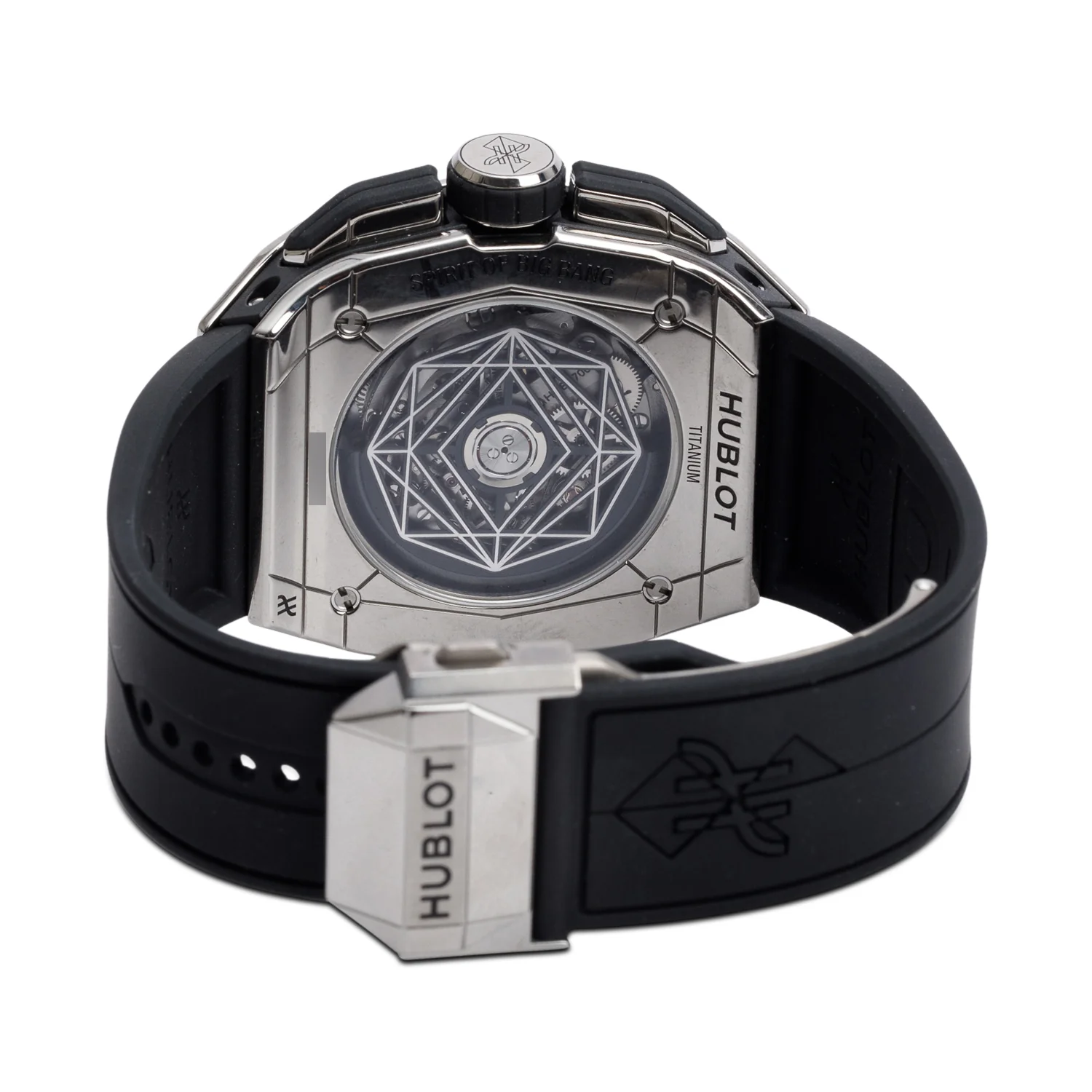 Hublot 2024 Titanium Pave Diamond Spirit Of Big Bang Sang Bleu 42 MM Automatic Chronograph Watch Black Skeleton Dial w/ Box & Papers - Image 4
