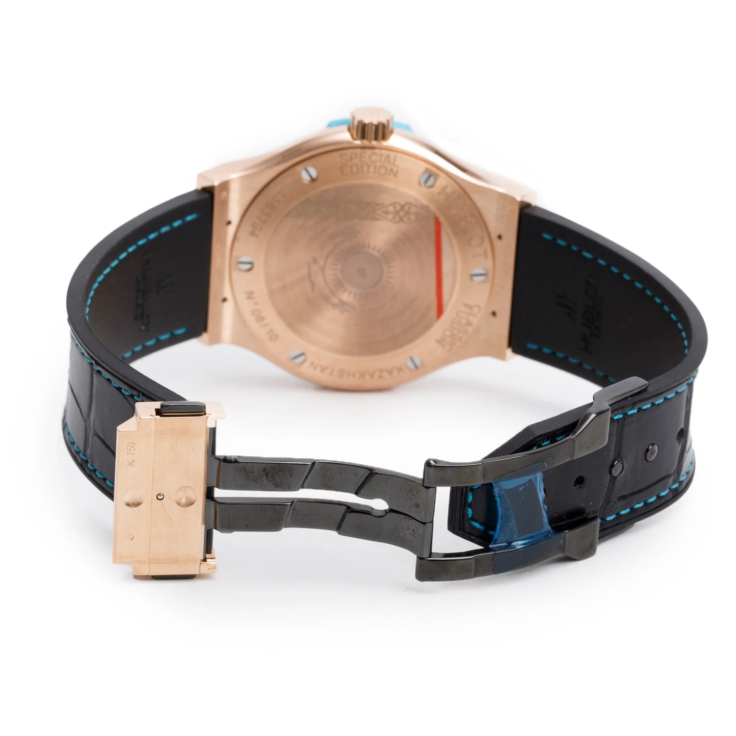 Hublot Limited Edition 18k Rose Gold Classic Fusion Kazakhstan 42 MM Automatic Watch Black Dial w/ Papers - Image 5