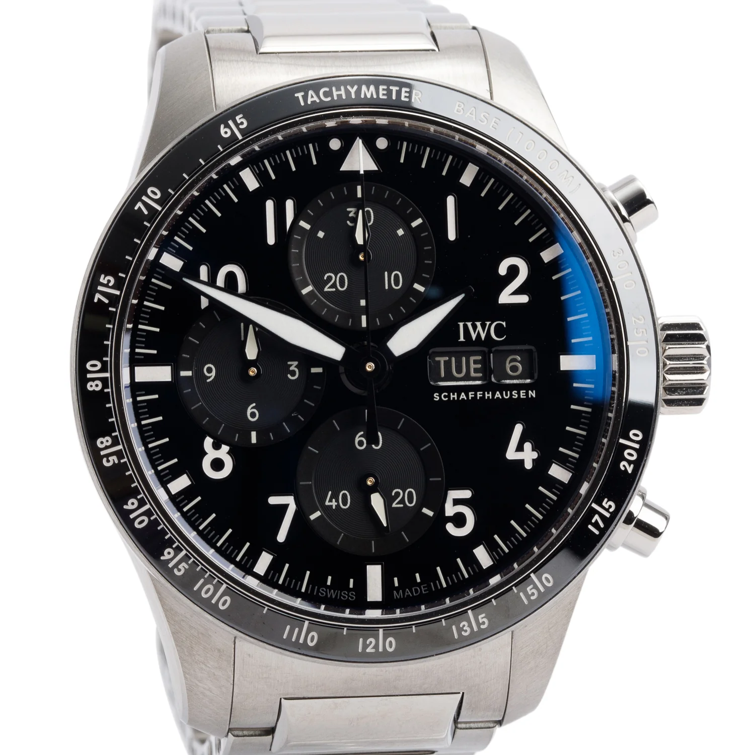 IWC 2025 Mercedes AMG Titanium Pilot Performance 41 MM Chronograph Automatic Watch Black Dial IW388304 w/ Box & Papers - Image 3