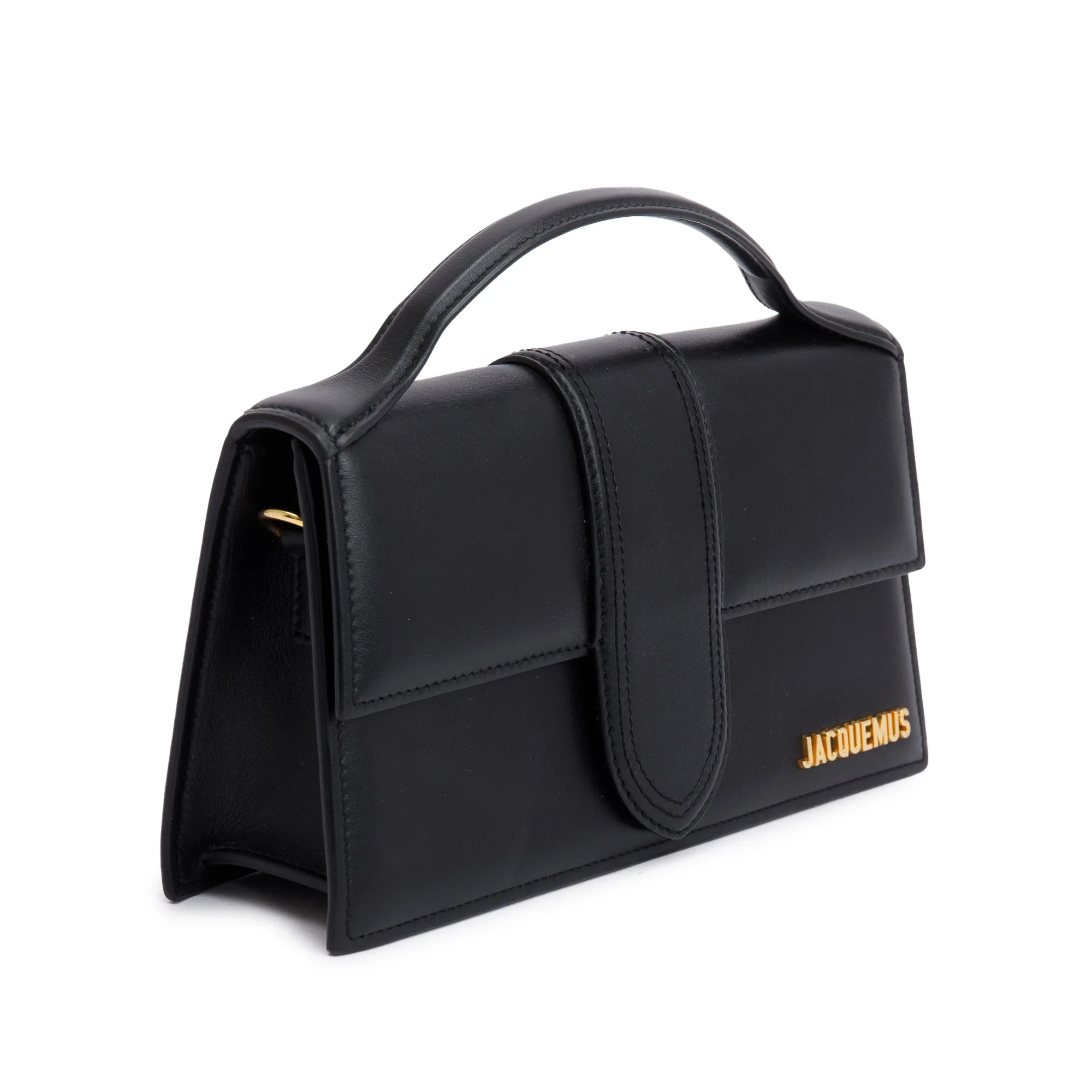 Jacquemus Black Leather Le Grand Bambino Bag w/ Strap - Image 4