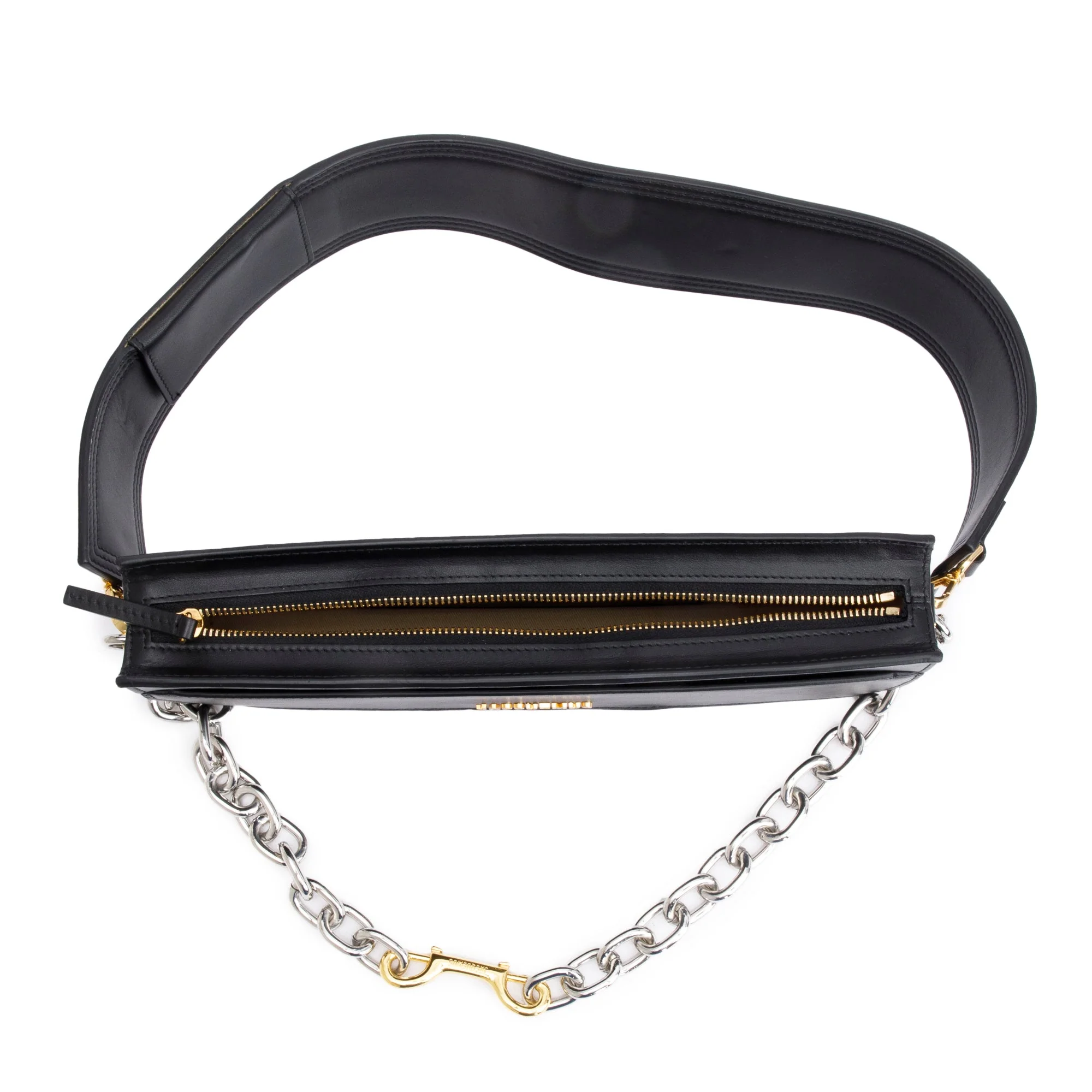 Jacquemus Black Leather Le Sac Ciuciu Chain Shoulder Bag w/ Strap - Image 5