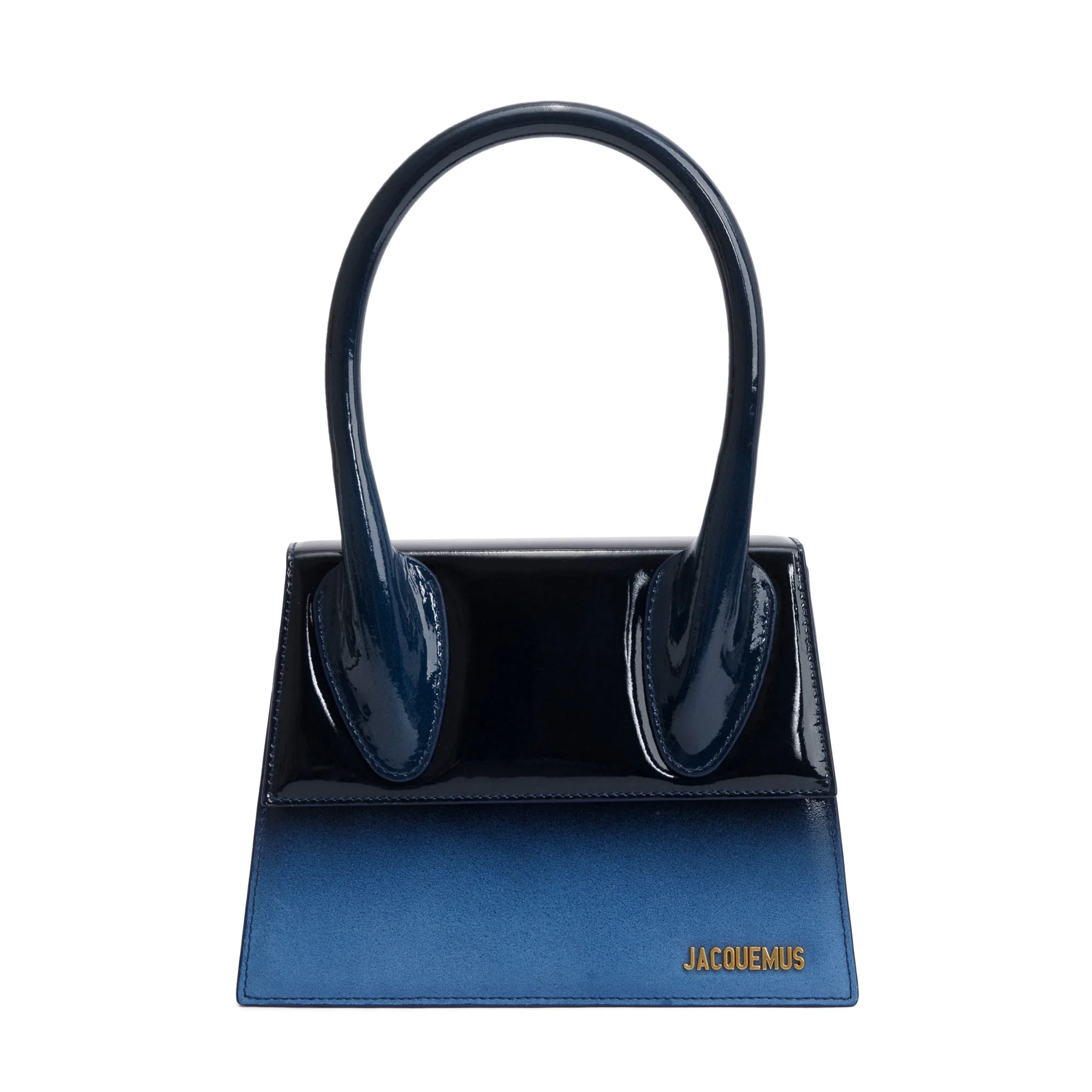 Jacquemus Blue Ombre Patent-Leather Le Grand Chiquito Moyen Bag - Image 3