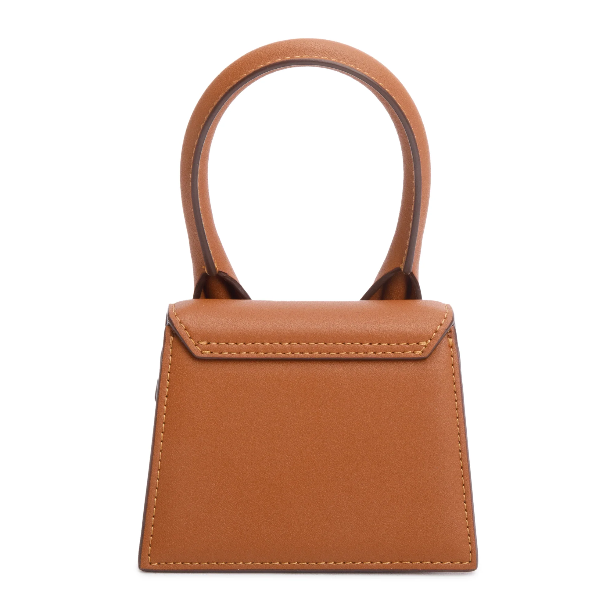 Jacquemus Brown Calfskin Leather Mini Homme Le Chiquito Bag w/ Strap - Image 4
