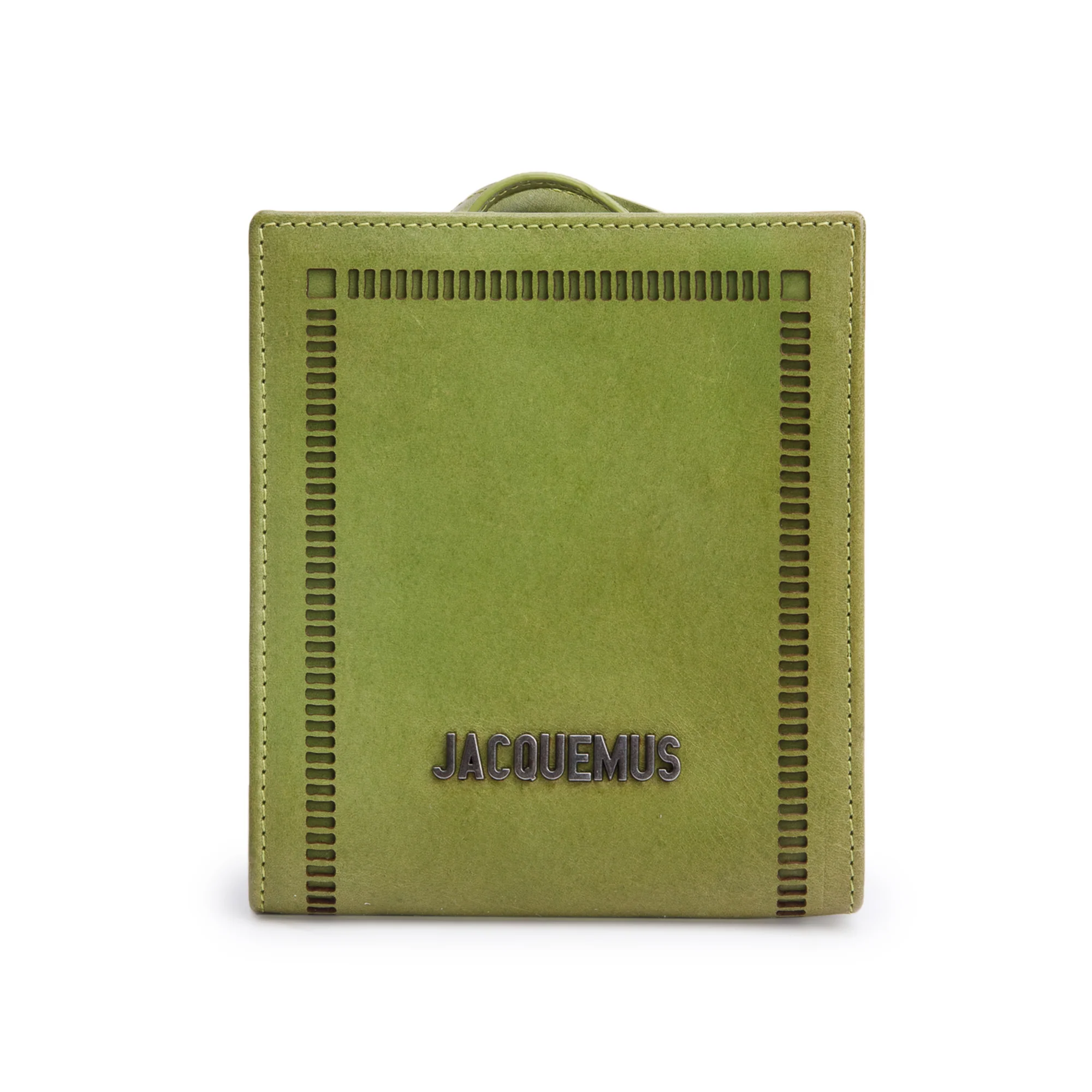 Jacquemus Green Leather Le Gadjo Wallet on Strap - Image 3