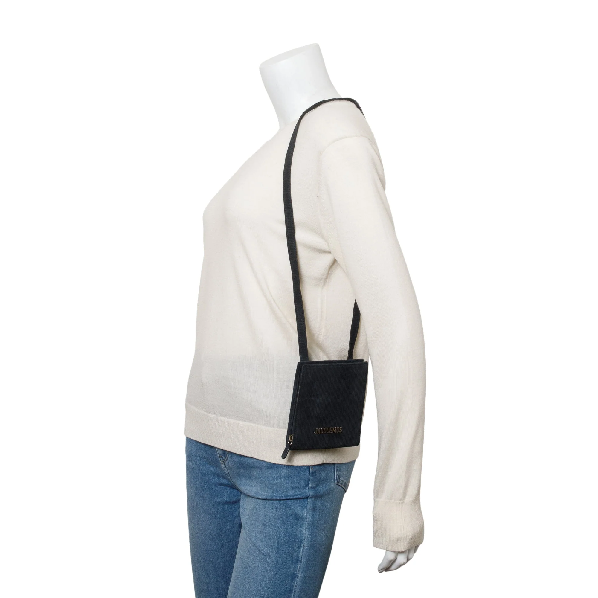 Jacquemus Navy Suede Le Gadjo Mini Bag - Image 2