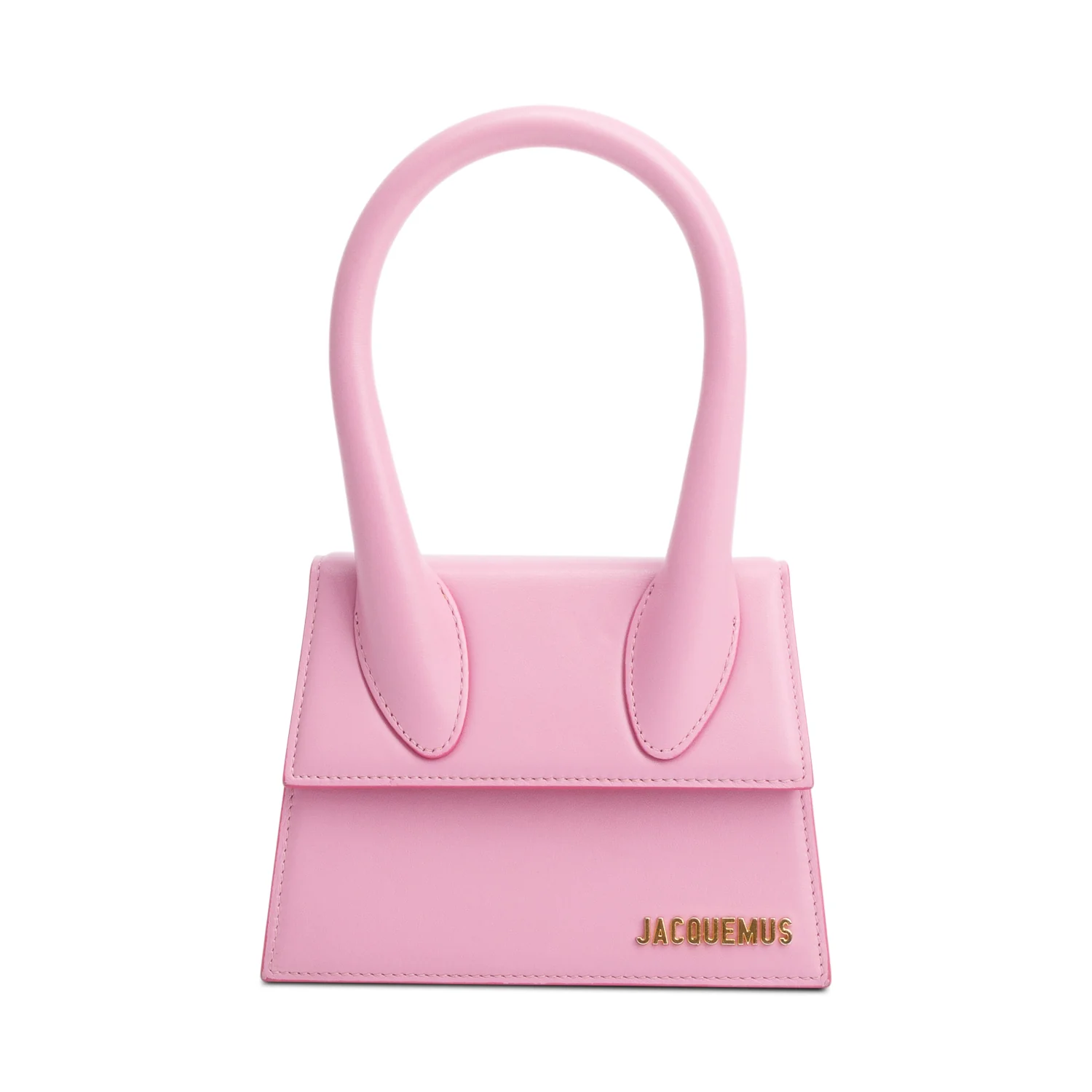 Jacquemus Pink Calfskin Leather Le Chiquito Moyen Bag w/ Strap - Image 3