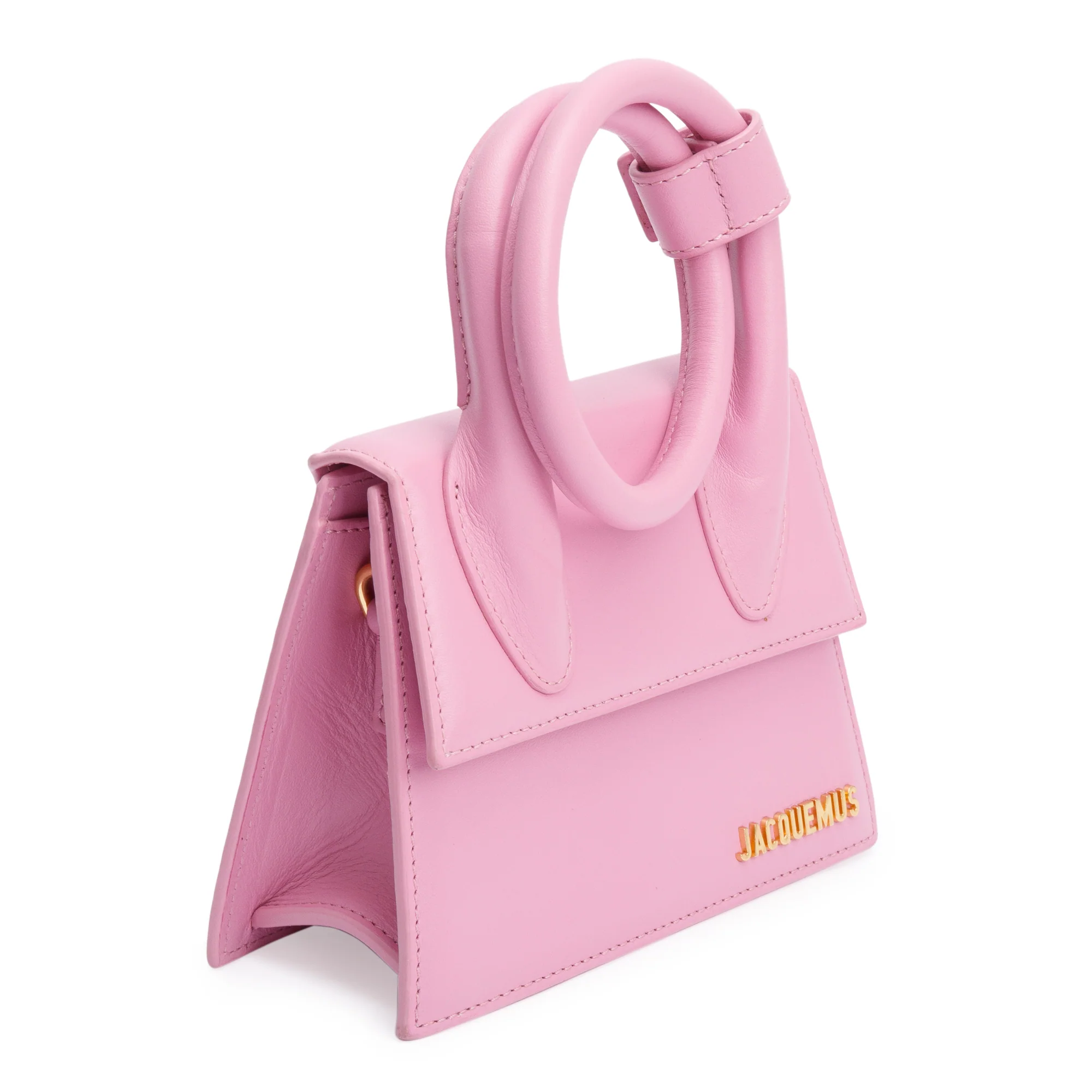 Jacquemus Pink Le Chiquito Noeud Bag w/ Strap - Image 4