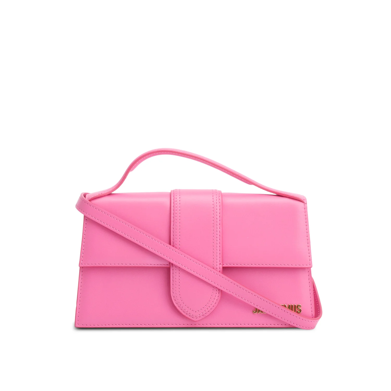 Jacquemus Pink Leather Le Grand Bambino Bag w/ Strap