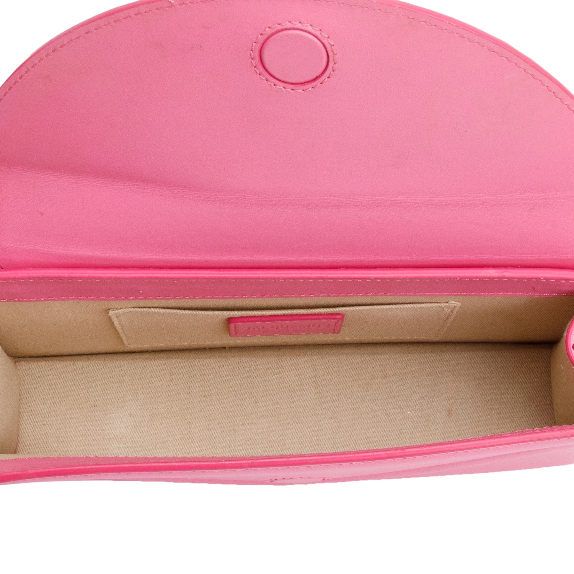 Jacquemus Pink Leather Le Rond Bag w/ Strap - Image 7