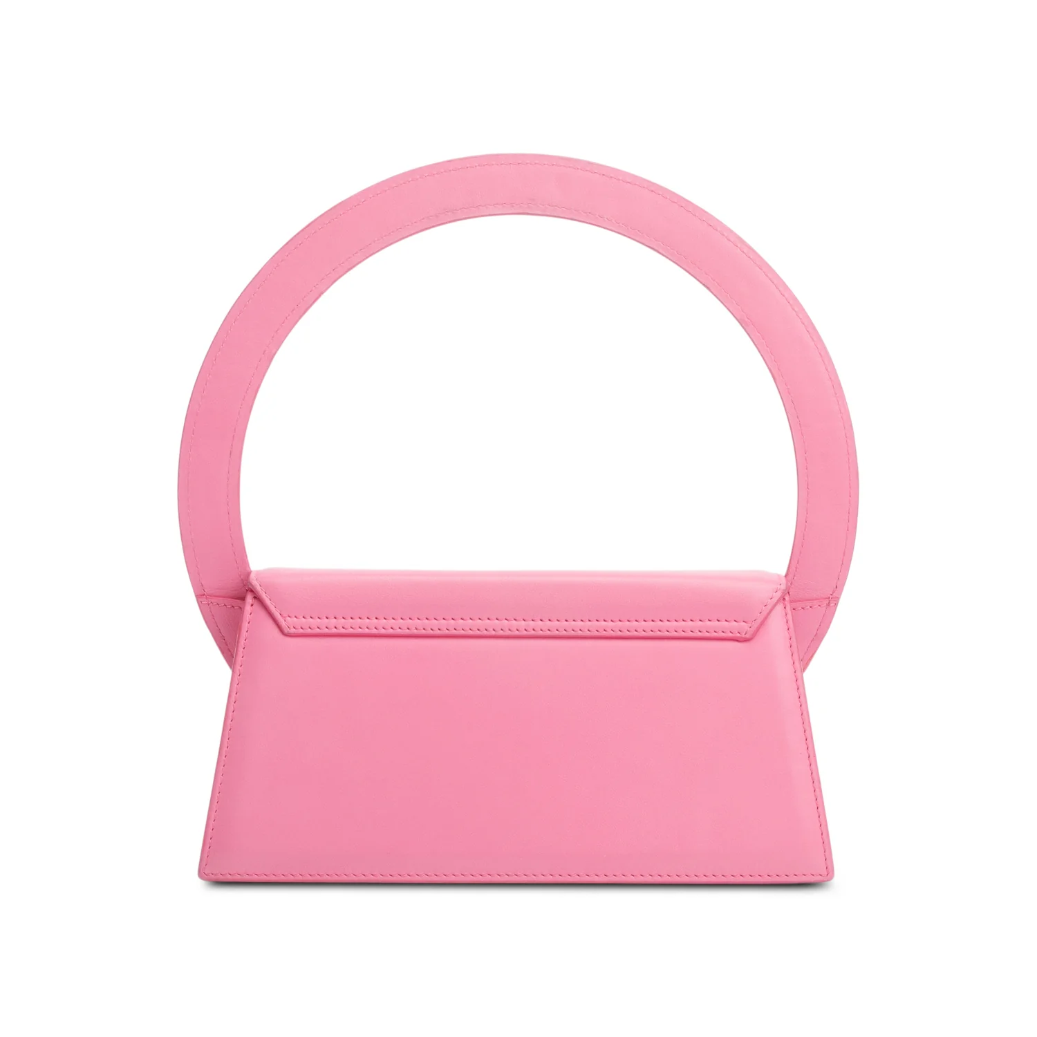 Jacquemus Pink Leather Le Sac Rond Bag w/ Strap - Image 5