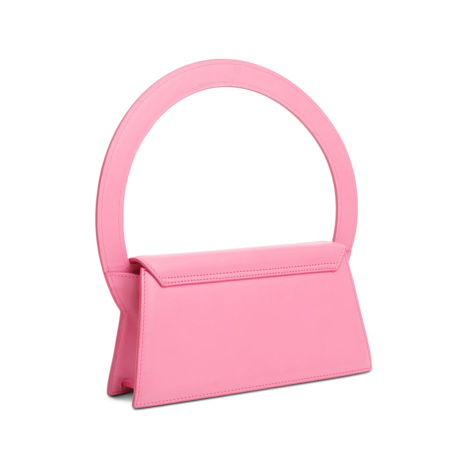 Jacquemus Pink Leather Le Sac Rond Bag w/ Strap - Image 6