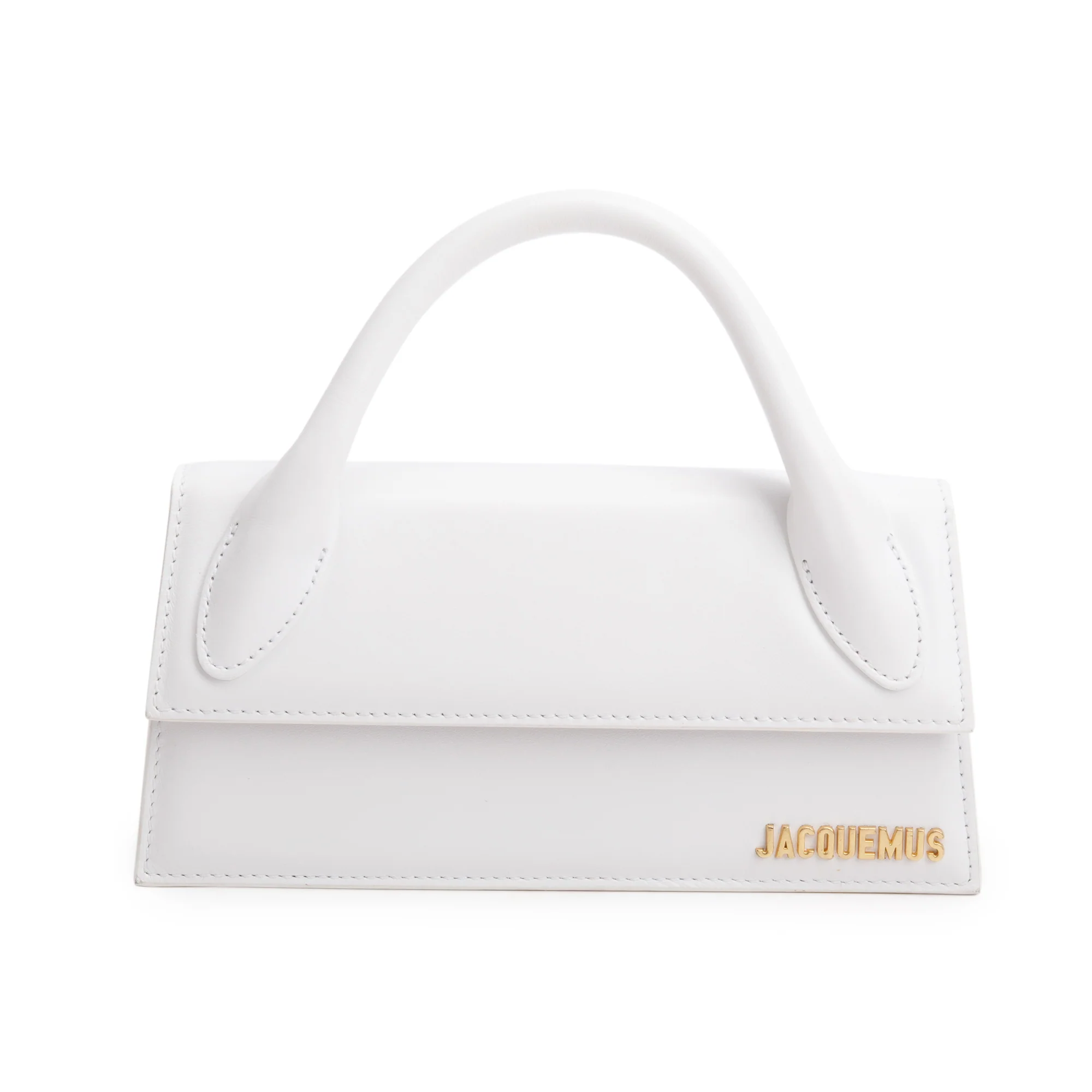 Jacquemus White Leather Le Chiquito Long Handle Bag w/ Strap - Image 2