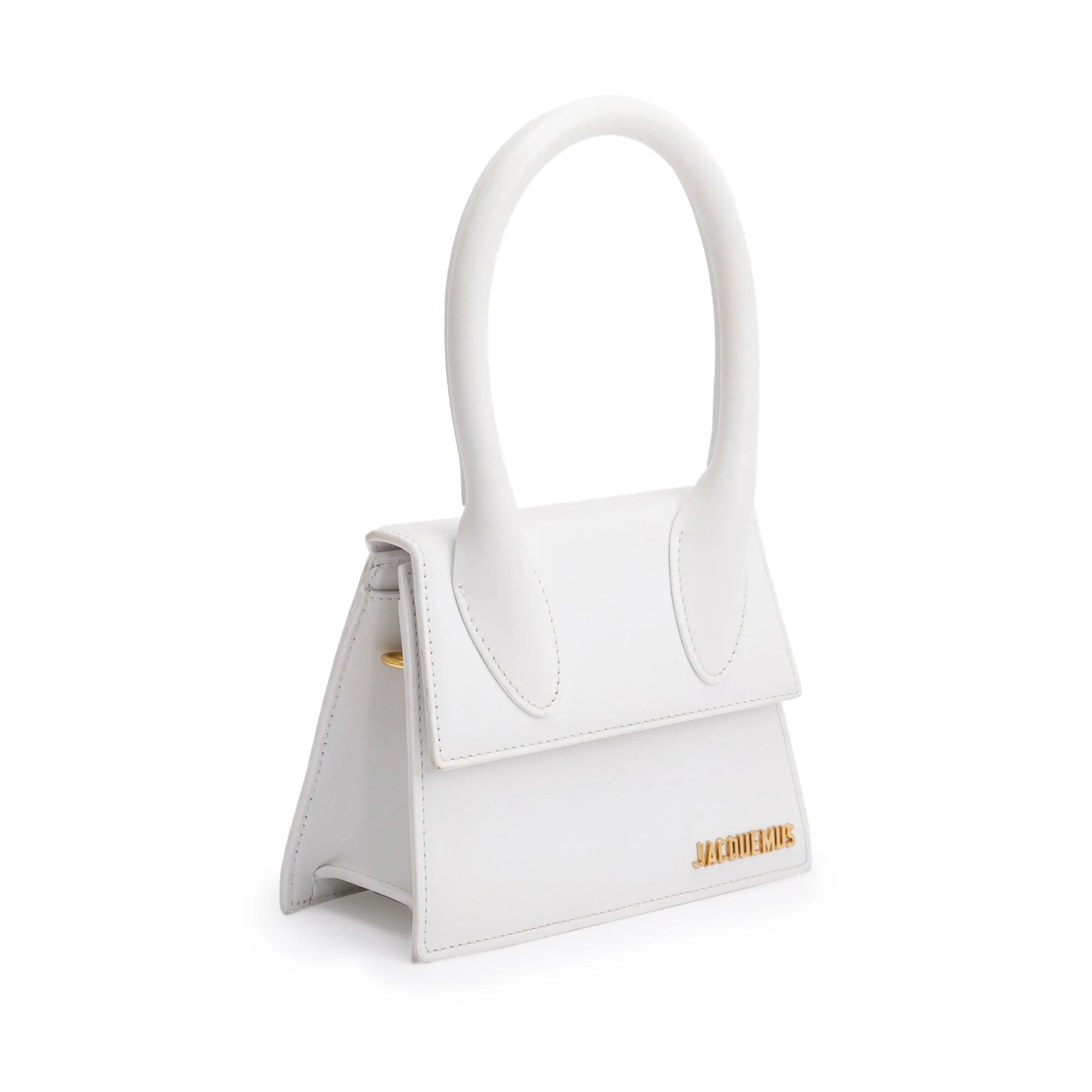 Jacquemus White Leather Le Chiquito Moyen Bag - Image 4
