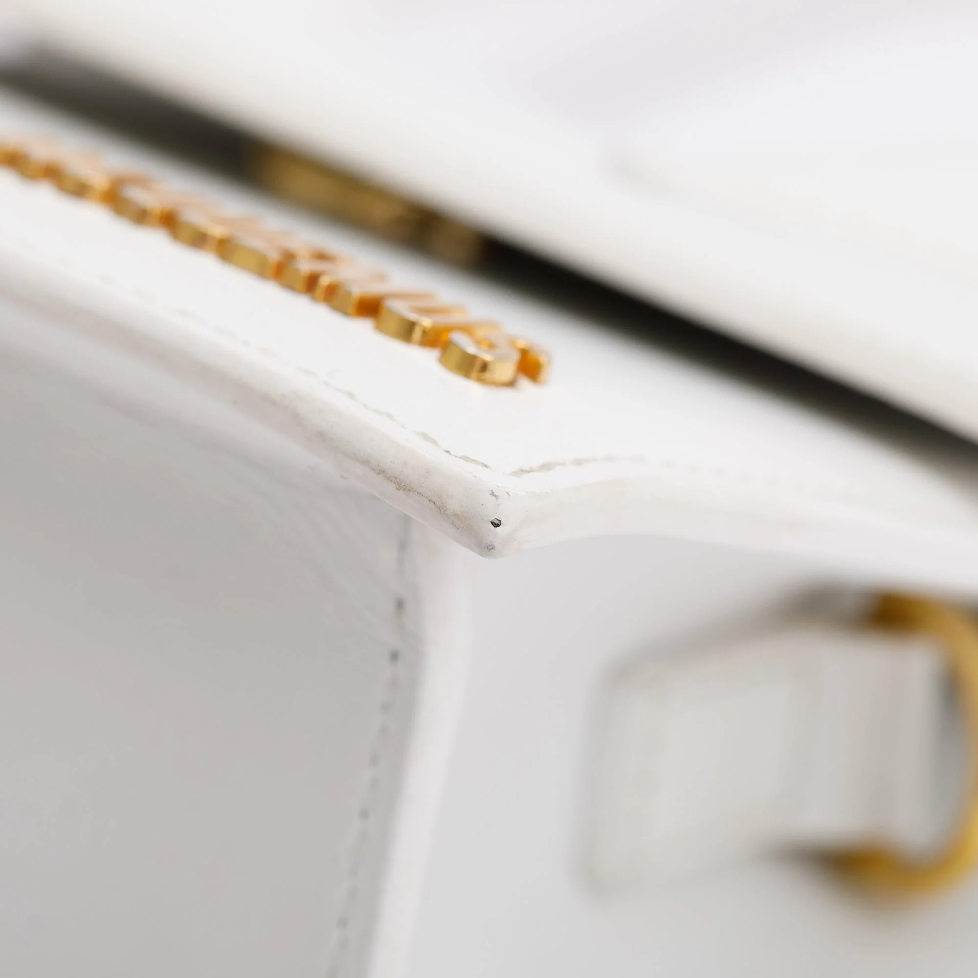 Jacquemus White Leather Le Chiquito Moyen Bag - Image 7