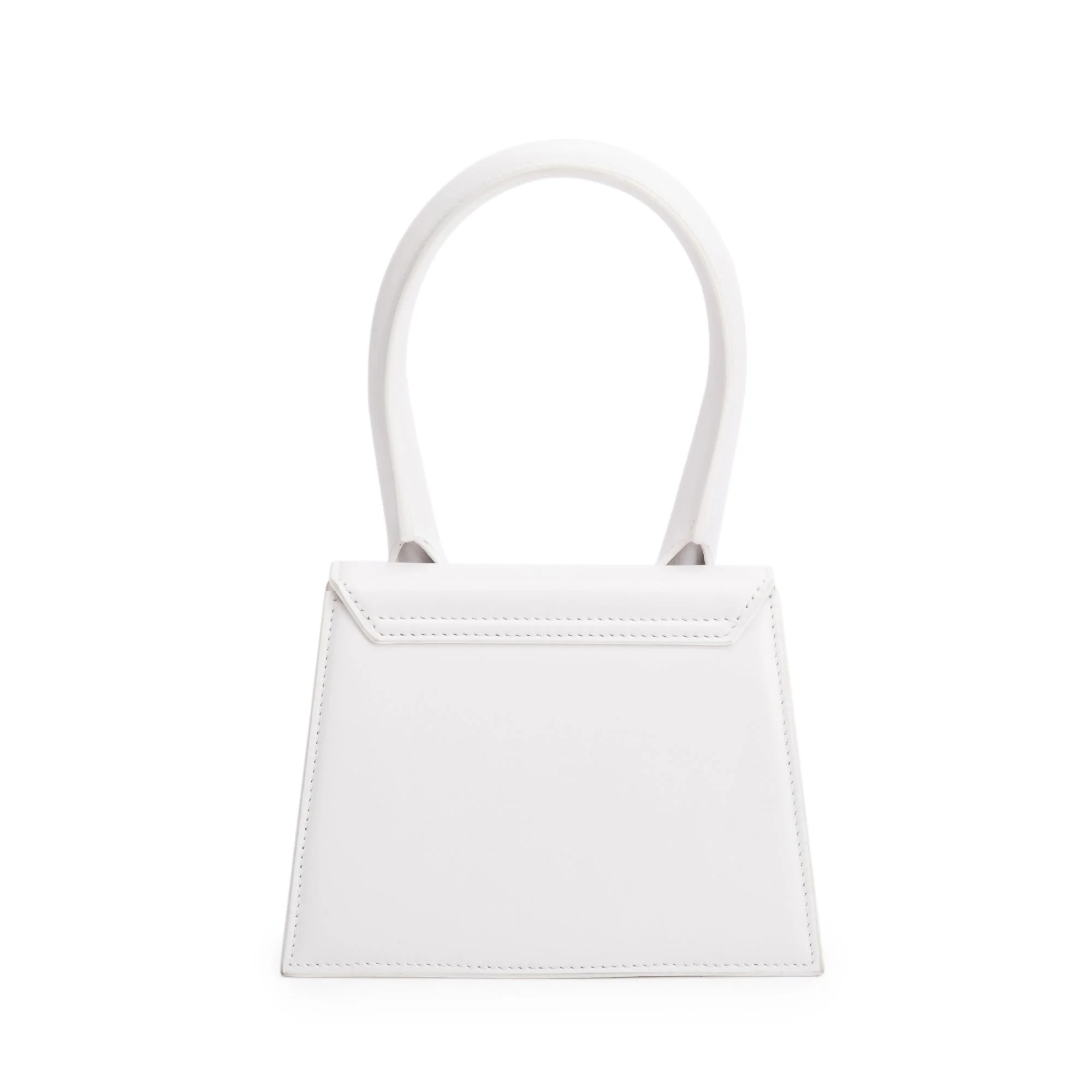 Jacquemus White Leather Le Chiquito Moyen Bag w/ Strap - Image 5