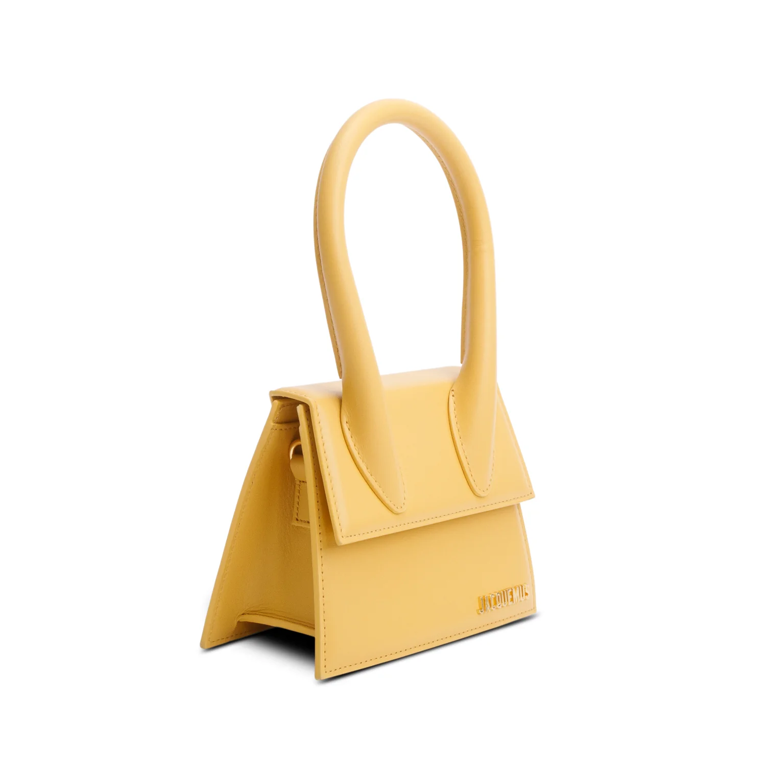 Jacquemus Yellow Smooth Calfskin Le Chiquito Moyen w/ Strap - Image 3