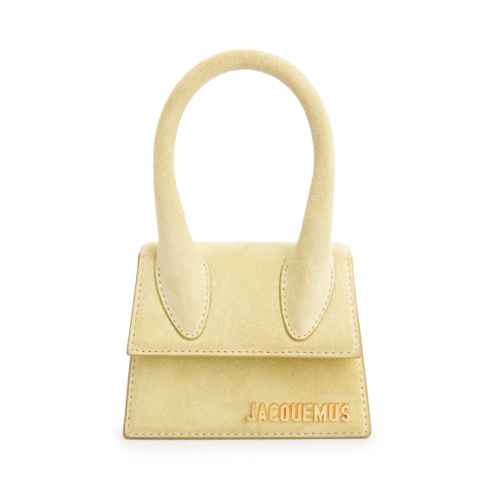 Jacquemus Yellow Suede Le Chiquito Mini Bag w/ Strap - Image 3