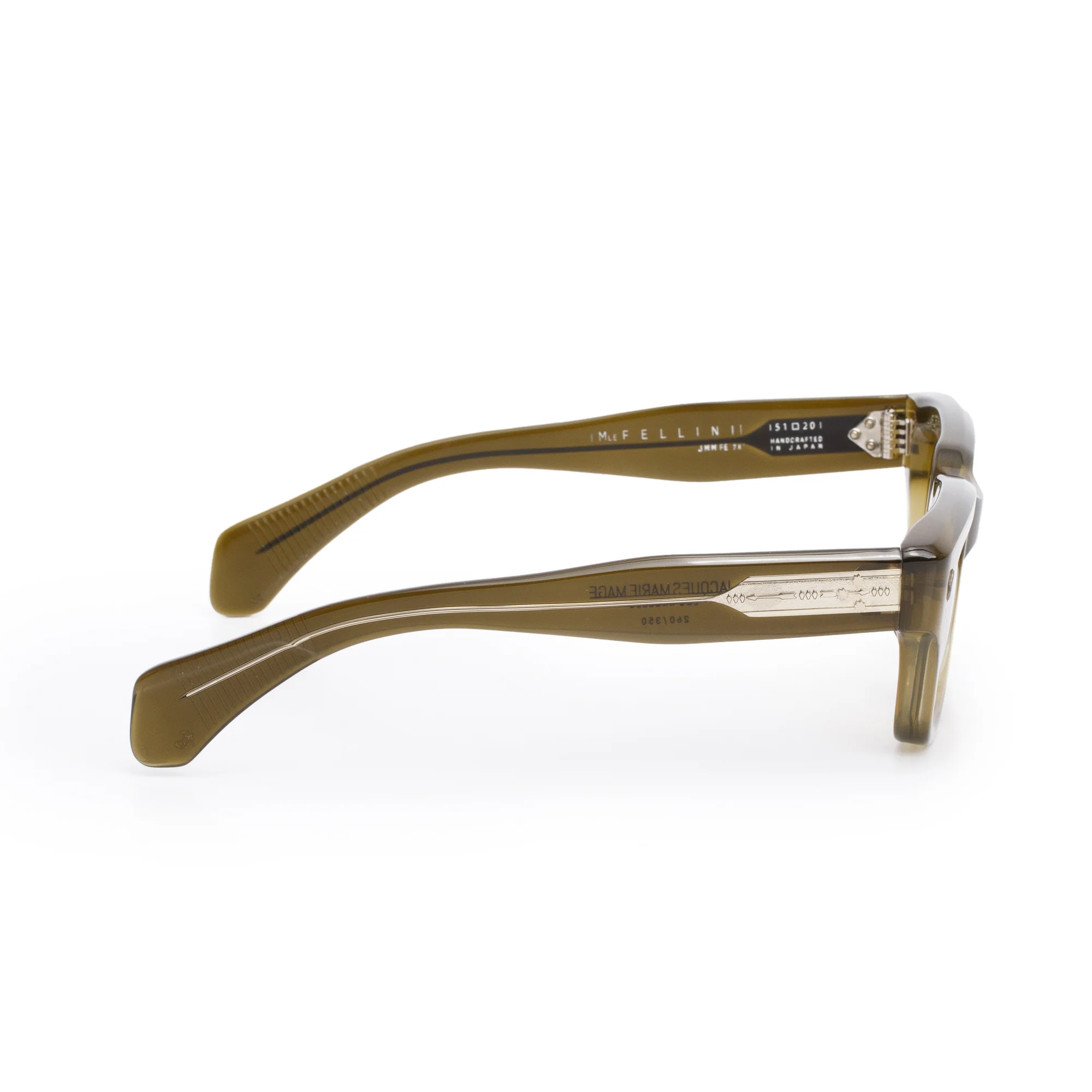 Jacques Marie Mage JMM 7X Green Acetate Fellini Volvox Square Tinted Sunglasses w/ Box & Case - Image 3