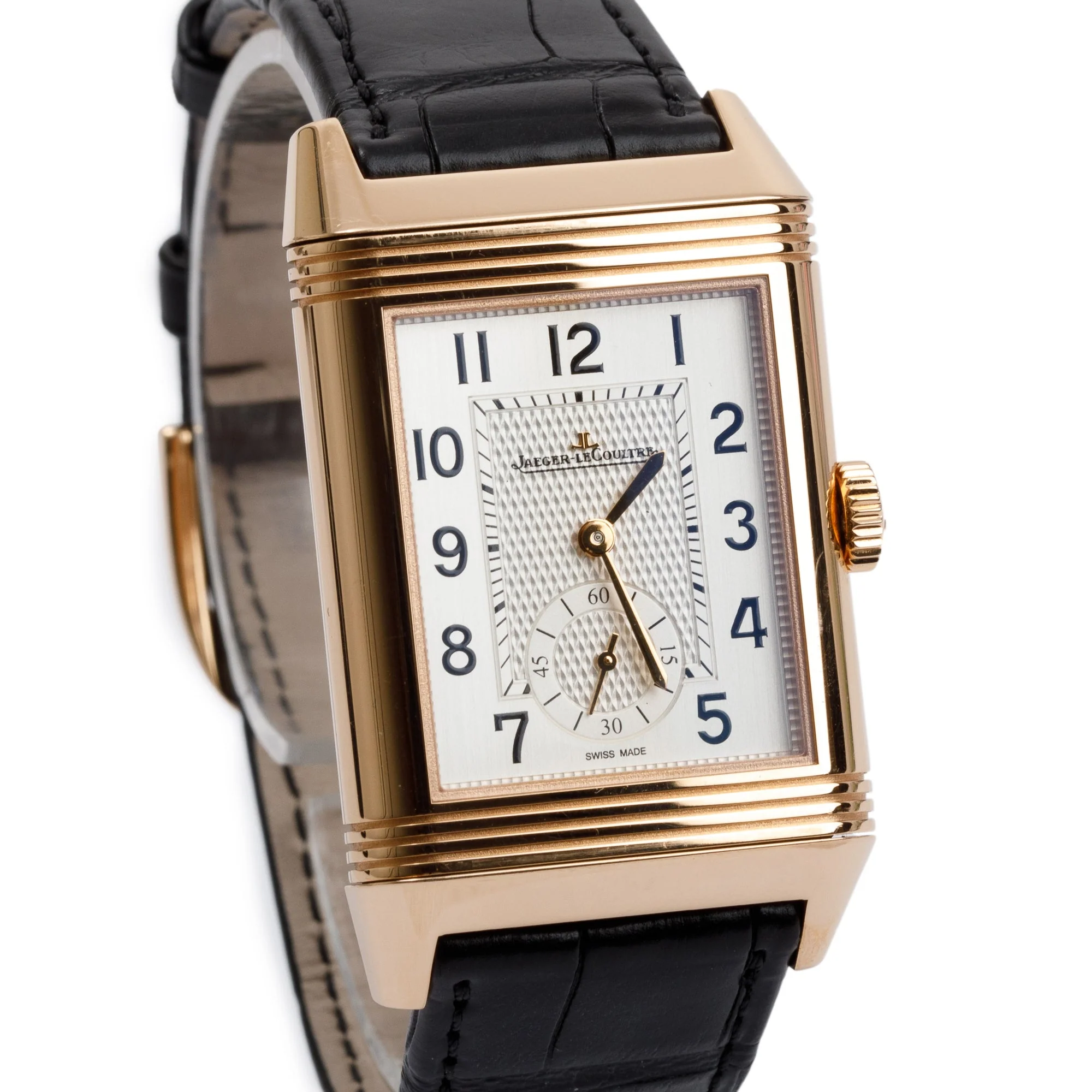 Jaeger LeCoultre 2022 18k Rose Gold Reverso Classic Duoface Small Seconds Watch w/ Box & Papers - Image 3