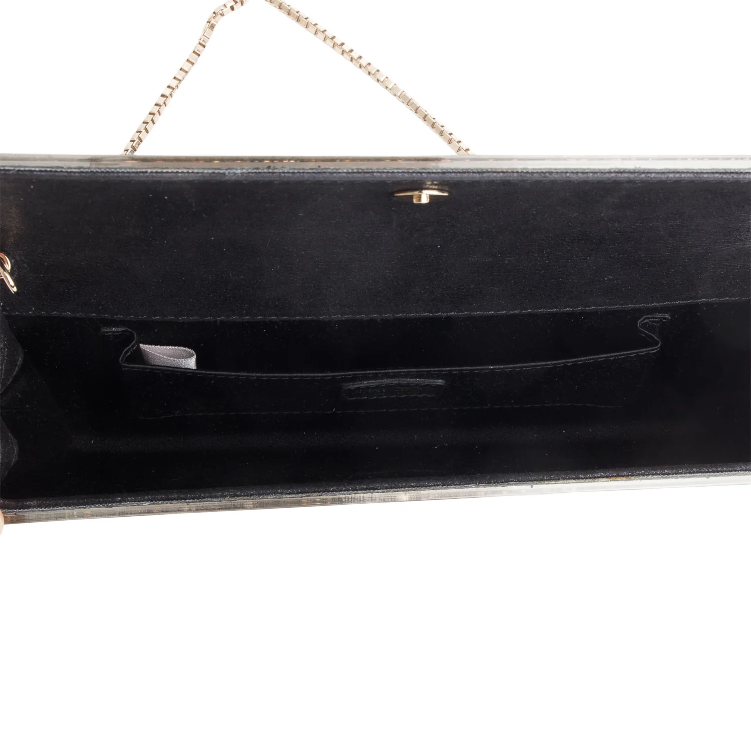 Jimmy Choo Black Acrylic Glitter Sweetie Clutch w/ Box & Chain - Image 9