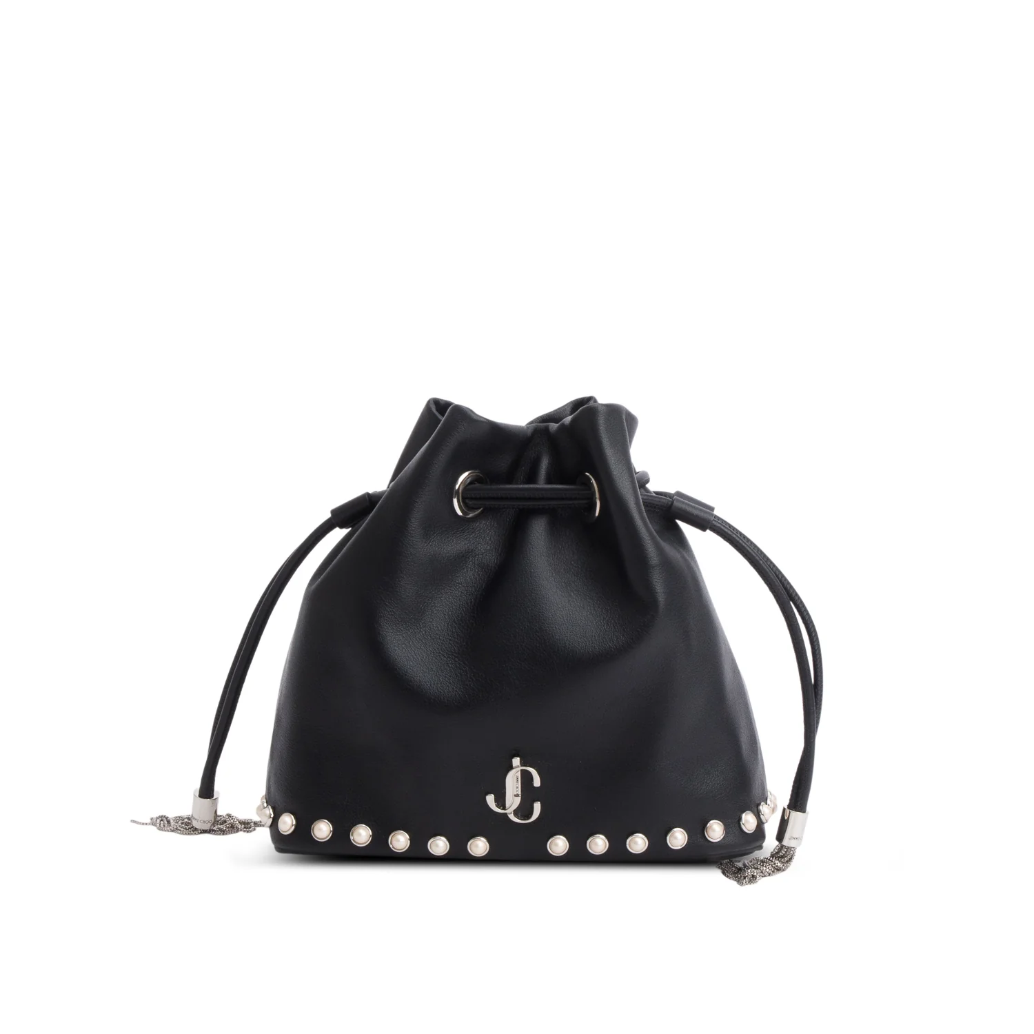 Jimmy Choo Black Smooth Leather Marcheline Bucket Bag - Image 3