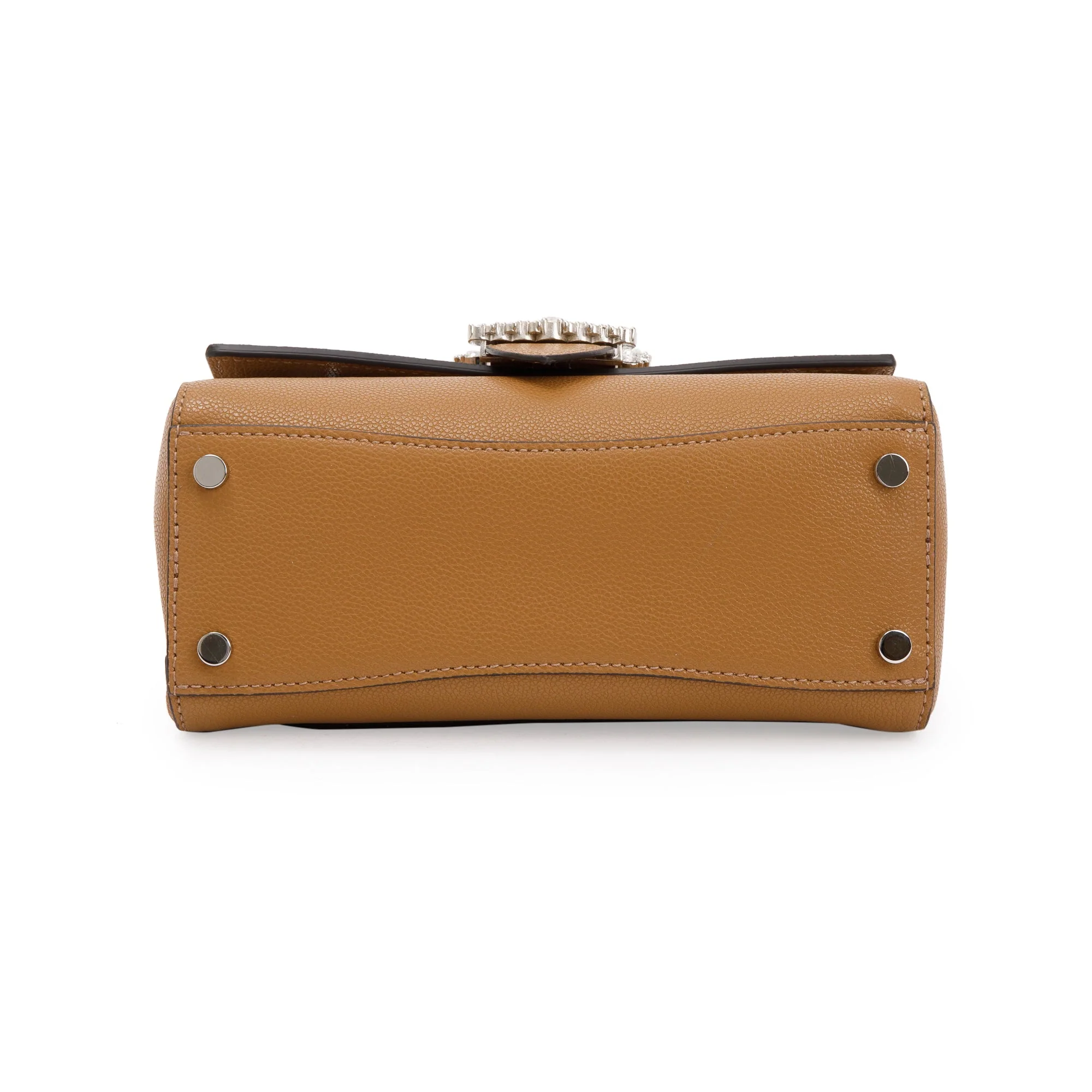 Jimmy Choo Brown Calfskin Leather Small Cheri Top Handle Bag w/ Authenticity Card - Image 6
